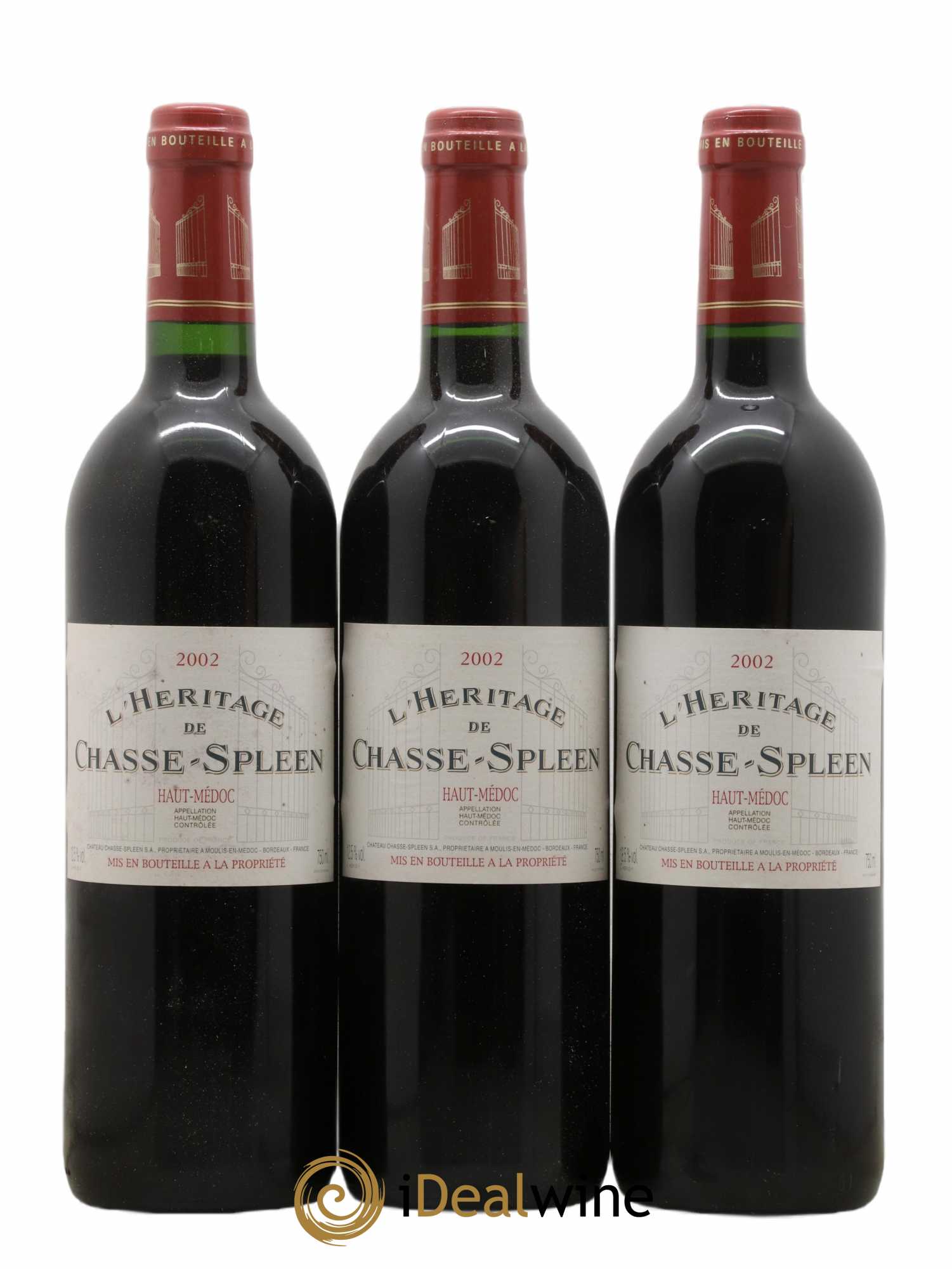 Héritage (Ermitage) de Chasse Spleen 2002 - Lot de 3 bouteilles - 0
