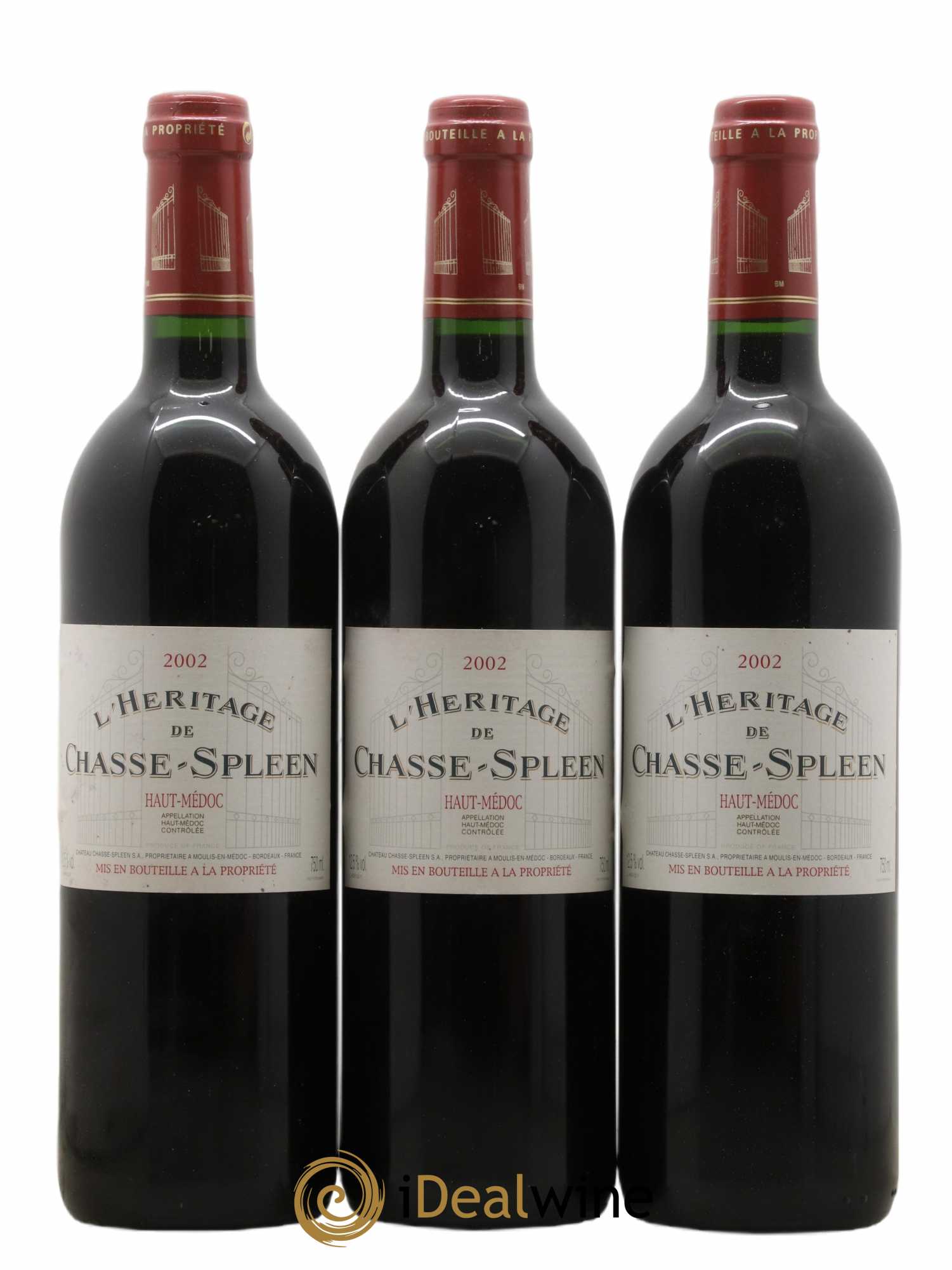 Héritage (Ermitage) de Chasse Spleen 2002 - Lot de 3 bouteilles - 0