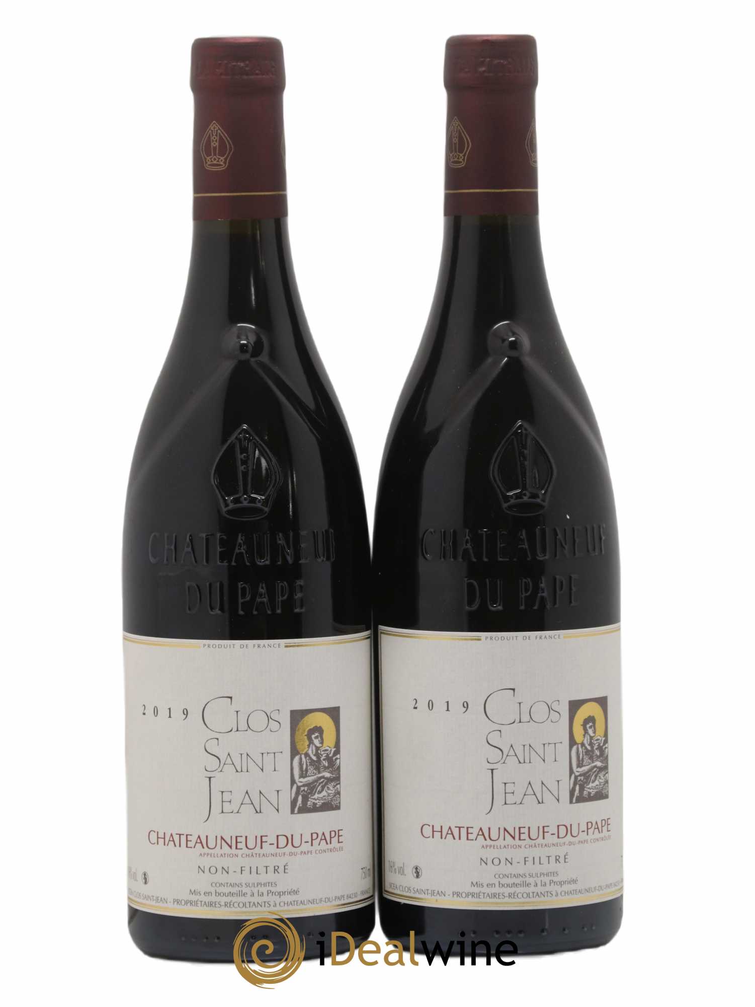 Châteauneuf-du-Pape Clos Saint-Jean Pascal et Vincent Maurel 2019 - Lot de 2 bouteilles - 0