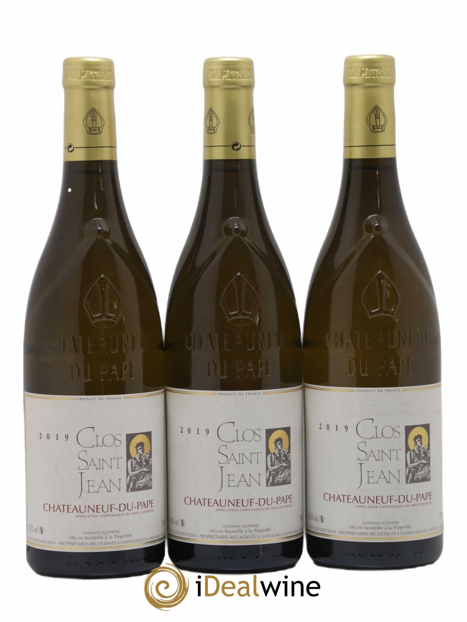Châteauneuf-du-Pape Clos Saint-Jean Pascal et Vincent Maurel 2019 - Lot de 3 bouteilles - 0