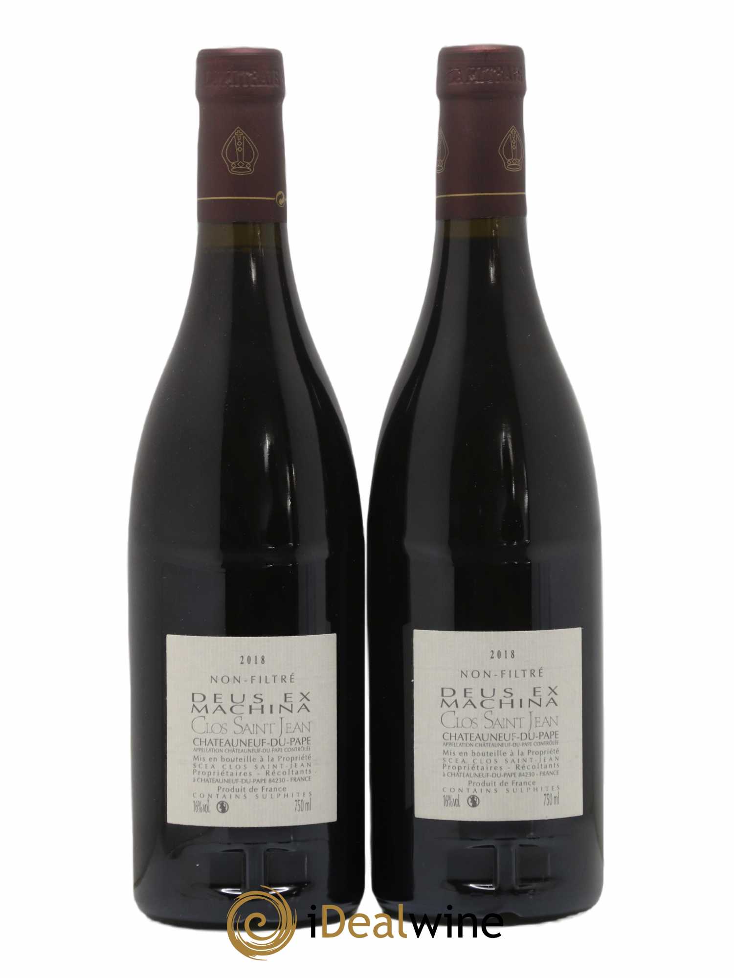 Châteauneuf-du-Pape Clos Saint-Jean Deus Ex Machina Pascal et Vincent Maurel 2018 - Lot of 2 bottles - 1