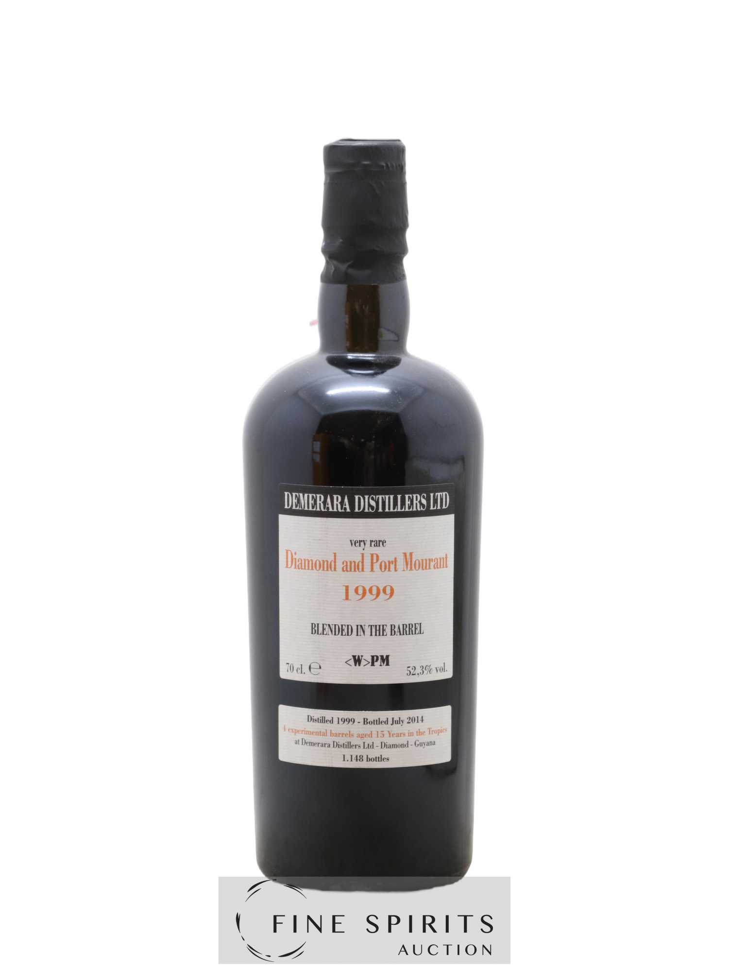 Diamond And Port Mourant 15 years 1999 Velier Very Rare Barrels W PM - One of 1148 - bottled 2014 - Lot de 1 bouteille - 1