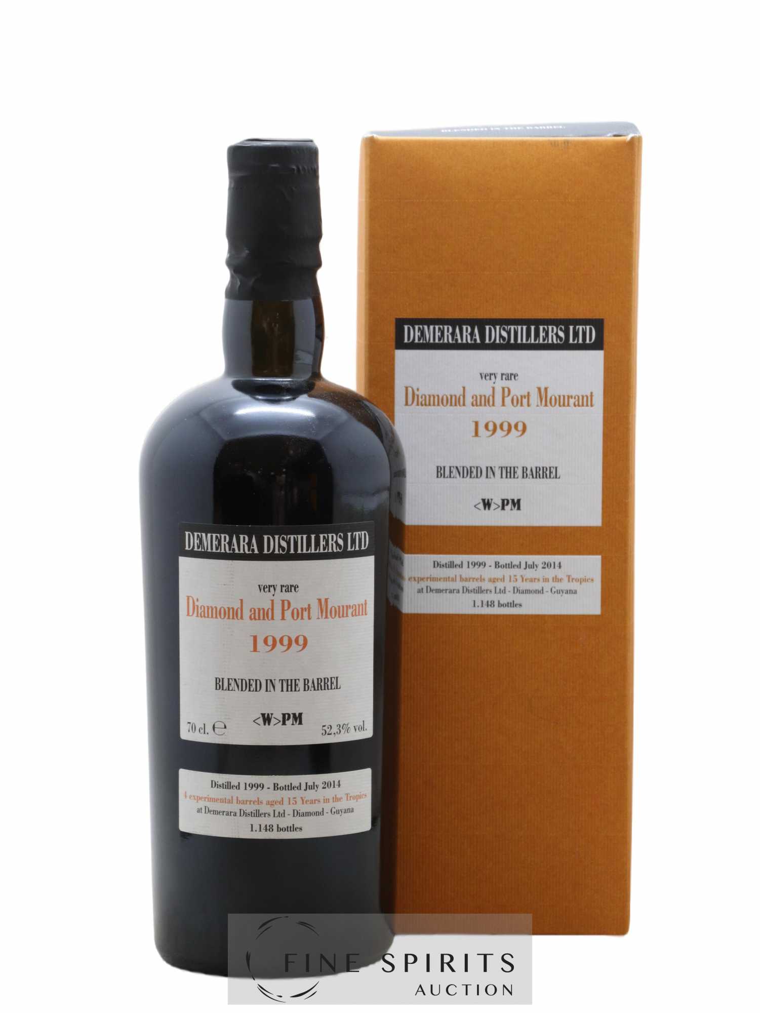 Diamond And Port Mourant 15 years 1999 Velier Very Rare Barrels W PM - One of 1148 - bottled 2014 - Lot de 1 bouteille - 0