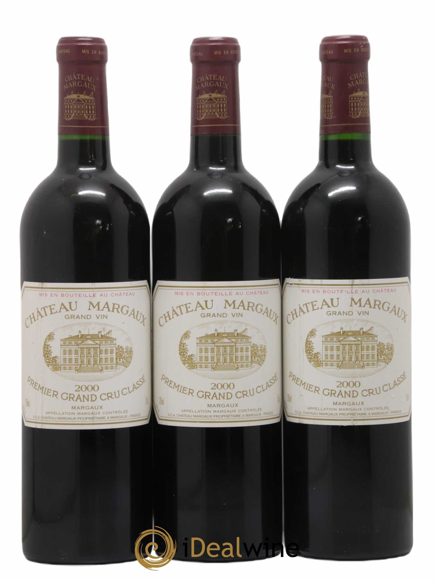Château Margaux 1er Grand Cru Classé 2000 - Lot de 3 bouteilles - 0