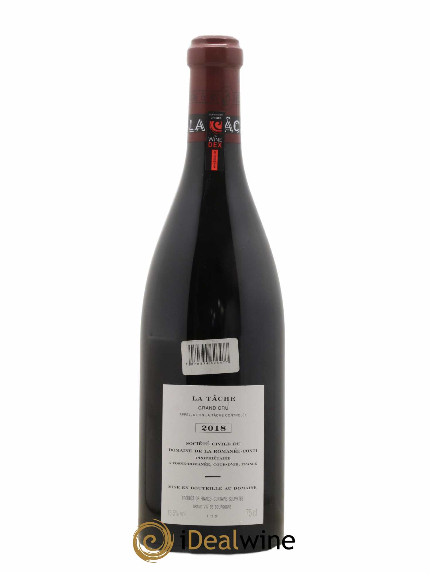 La Tâche Grand Cru Domaine de la Romanée-Conti 2018 - Lot of 1 bottle - 1