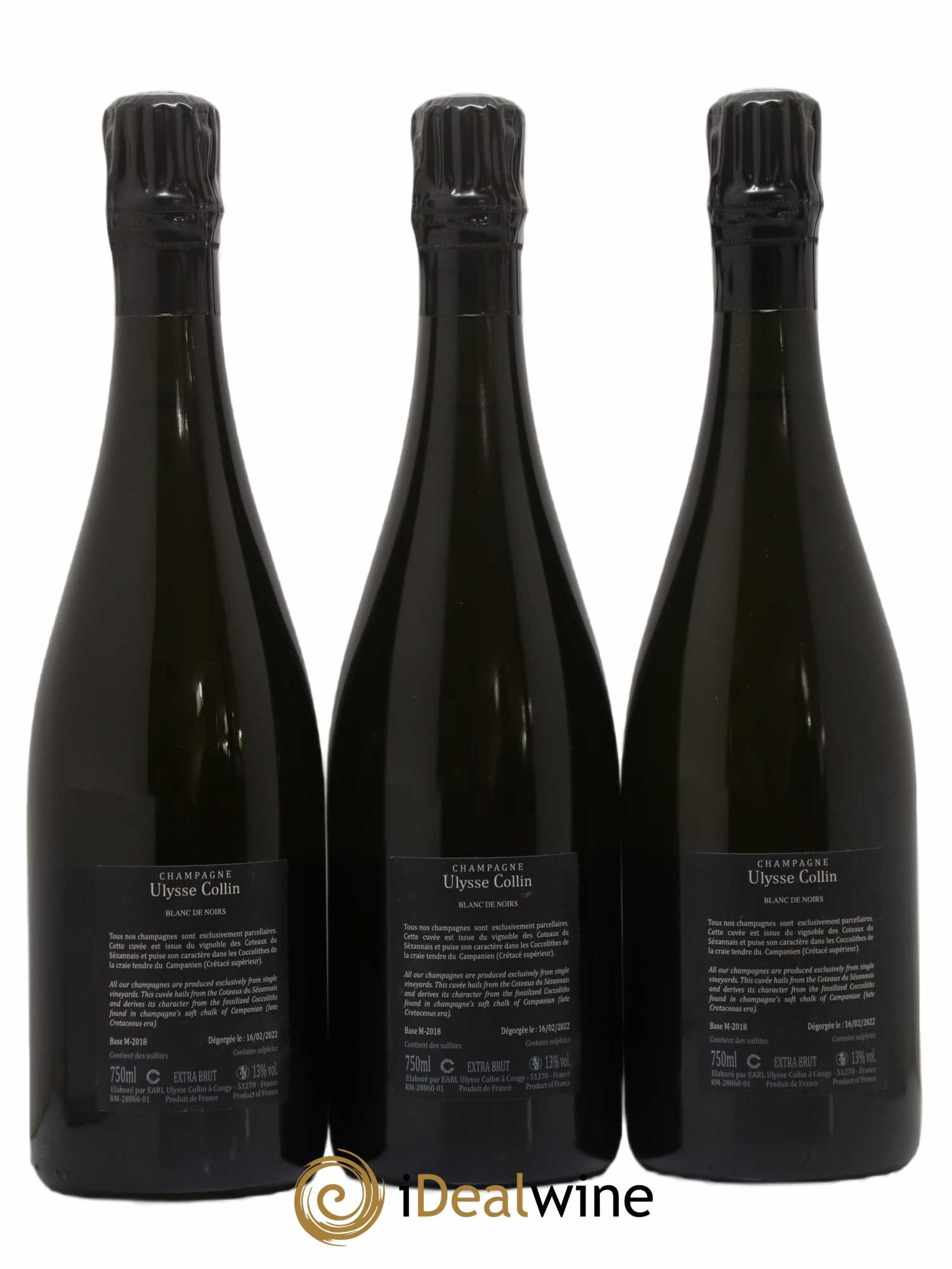 Les Maillons Blanc de Noirs Extra-Brut Ulysse Collin - Posten von 3 Flaschen - 1