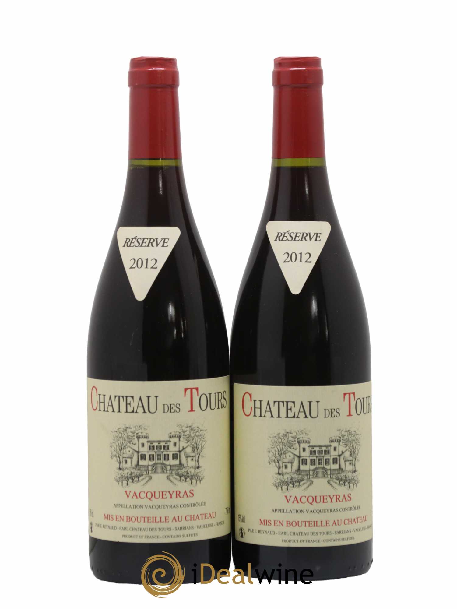 Vacqueyras Château des Tours Emmanuel Reynaud 2012 - Lot de 2 bouteilles - 0