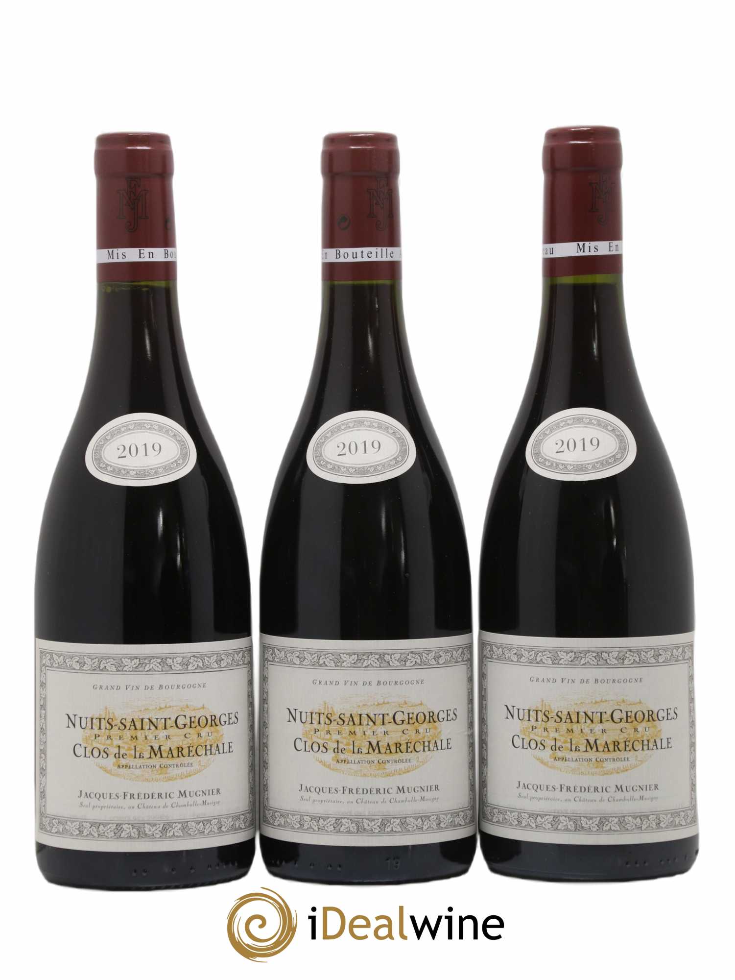 Nuits-Saint-Georges 1er Cru Clos de La Maréchale Jacques-Frédéric Mugnier 2019 - Lot of 3 bottles - 0