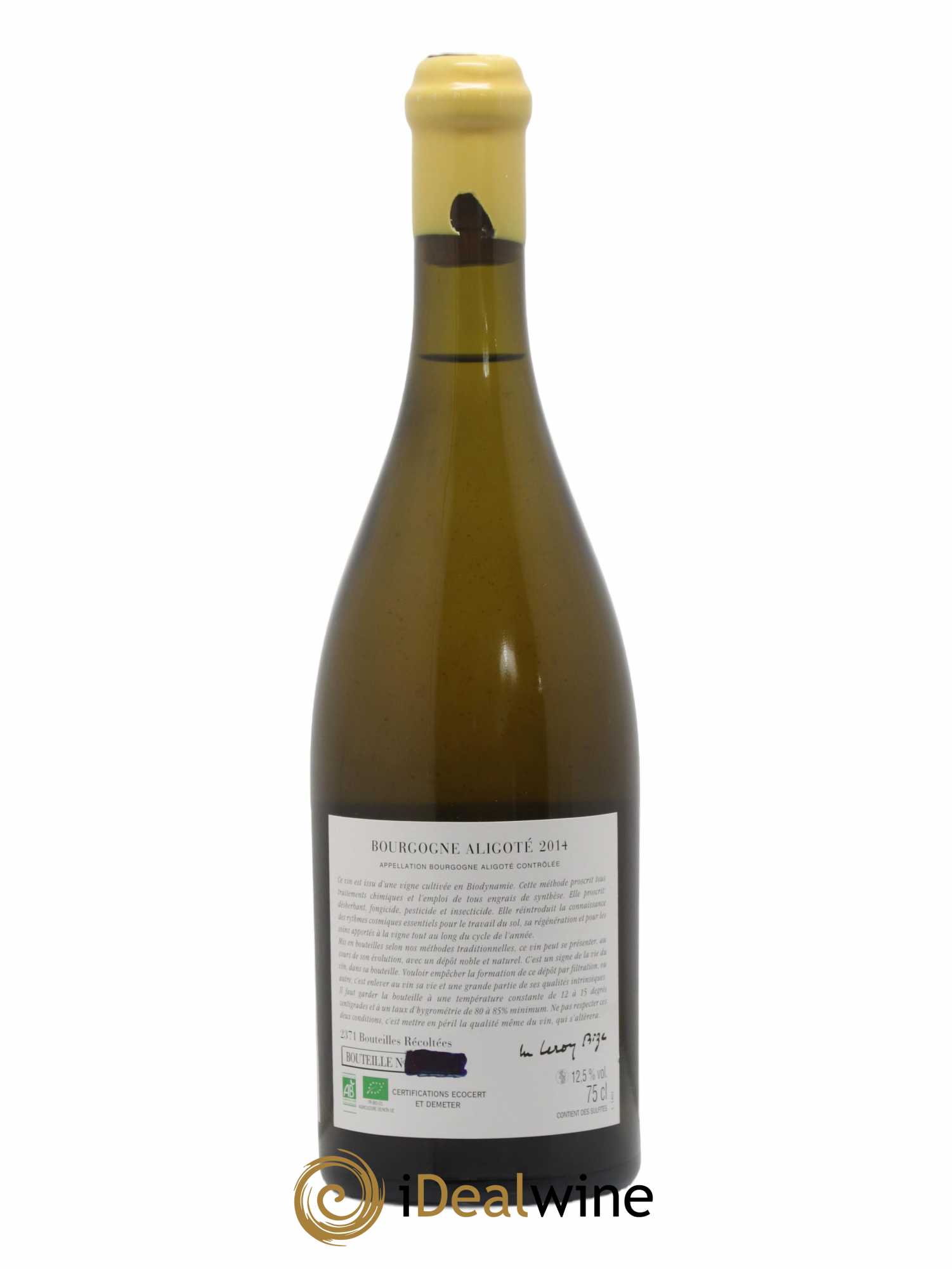 Bourgogne Aligoté Sous Chatelet d'Auvenay (Domaine) 2014 - Lot de 1 bouteille - 1