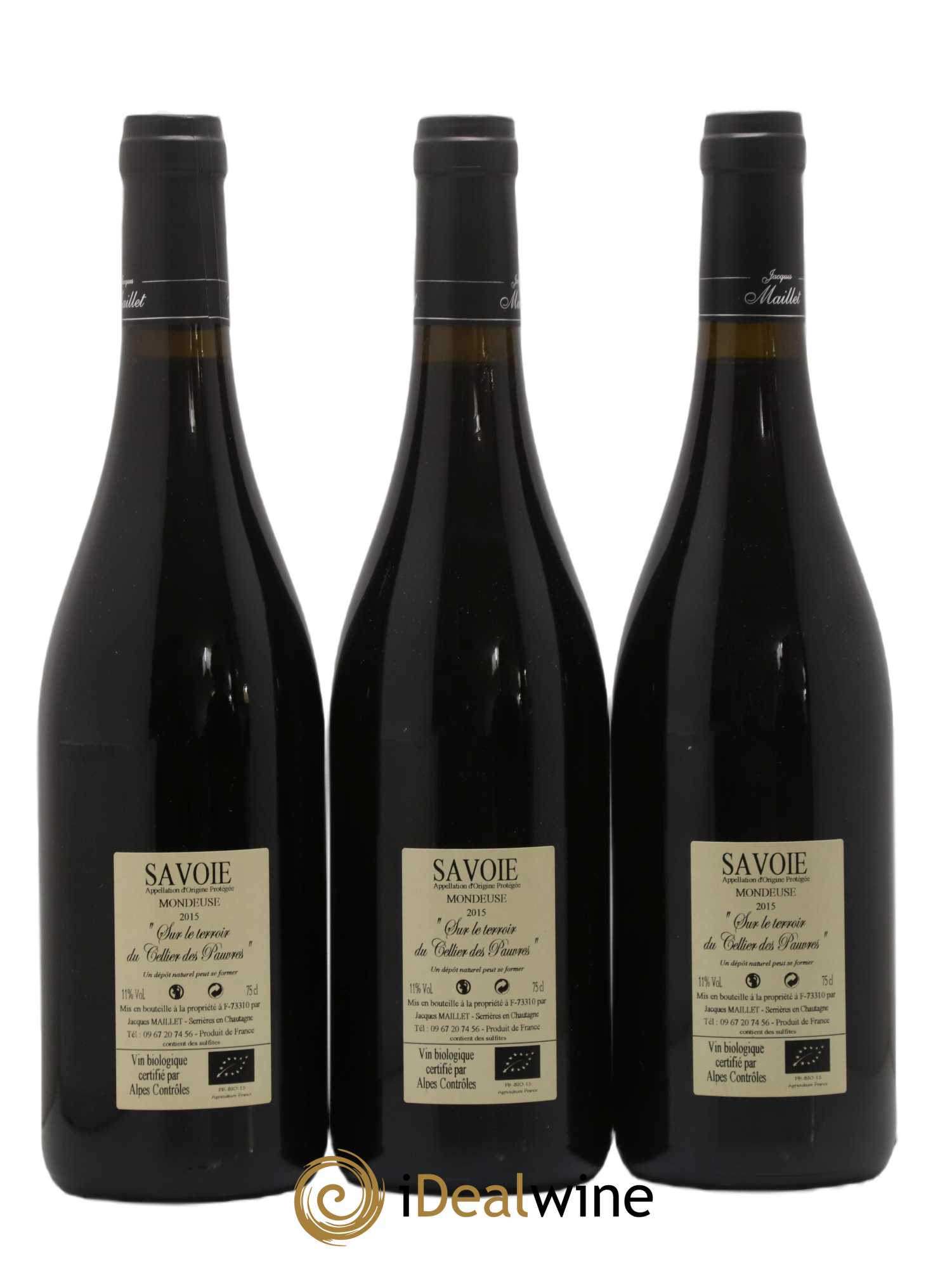 Vin de Savoie Chautagne Chautagne Mondeuse Jacques Maillet 2015 - Lot de 3 bouteilles - 1