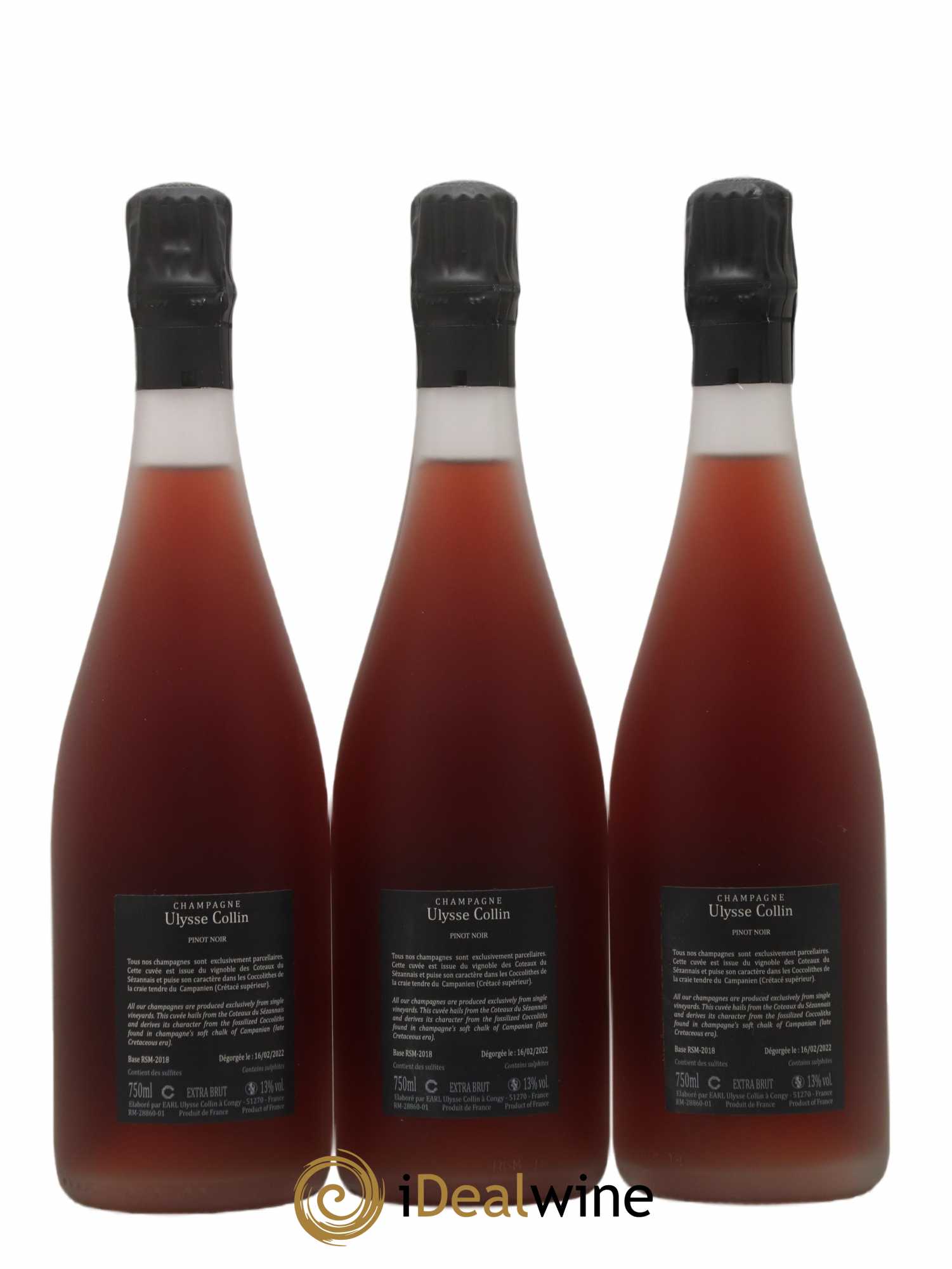 Les Maillons Extra-Brut Rosé de Saignée Ulysse Collin - Lot de 3 bouteilles - 1