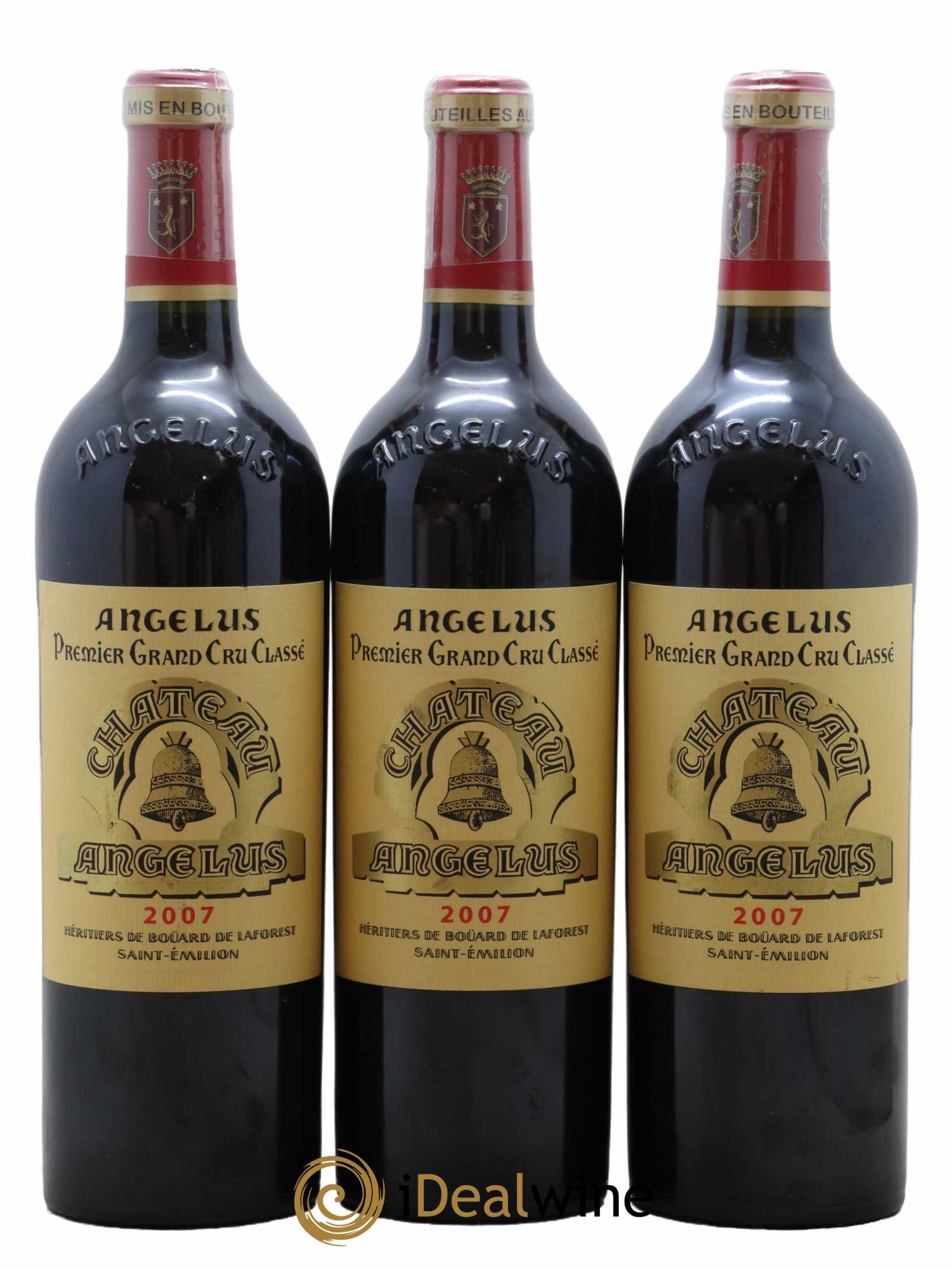 Château Angélus 1er Grand Cru Classé A 2007 - Lot de 3 bouteilles - 0