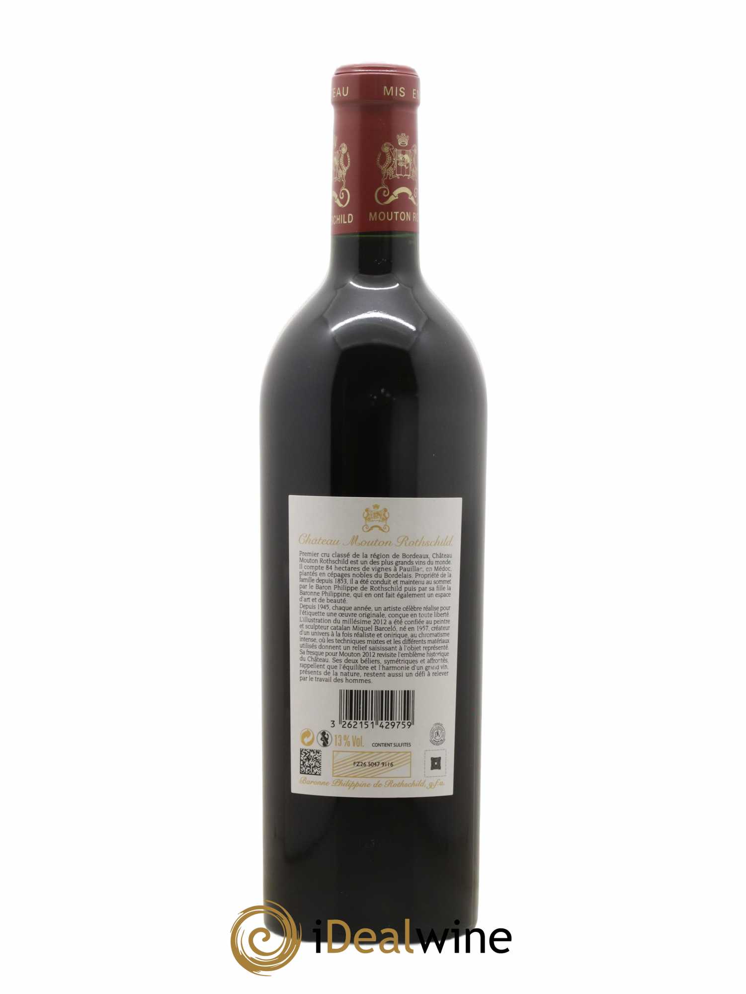 Château Mouton Rothschild 1er Grand Cru Classé 2012 - Lot of 1 bottle - 1