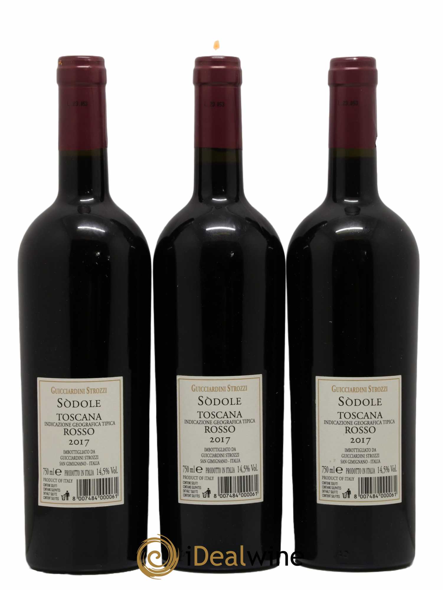 Italie Sodole Rosso Toscana Tenute Guicciardini Strozzi 2017 - Posten von 3 Flaschen - 1