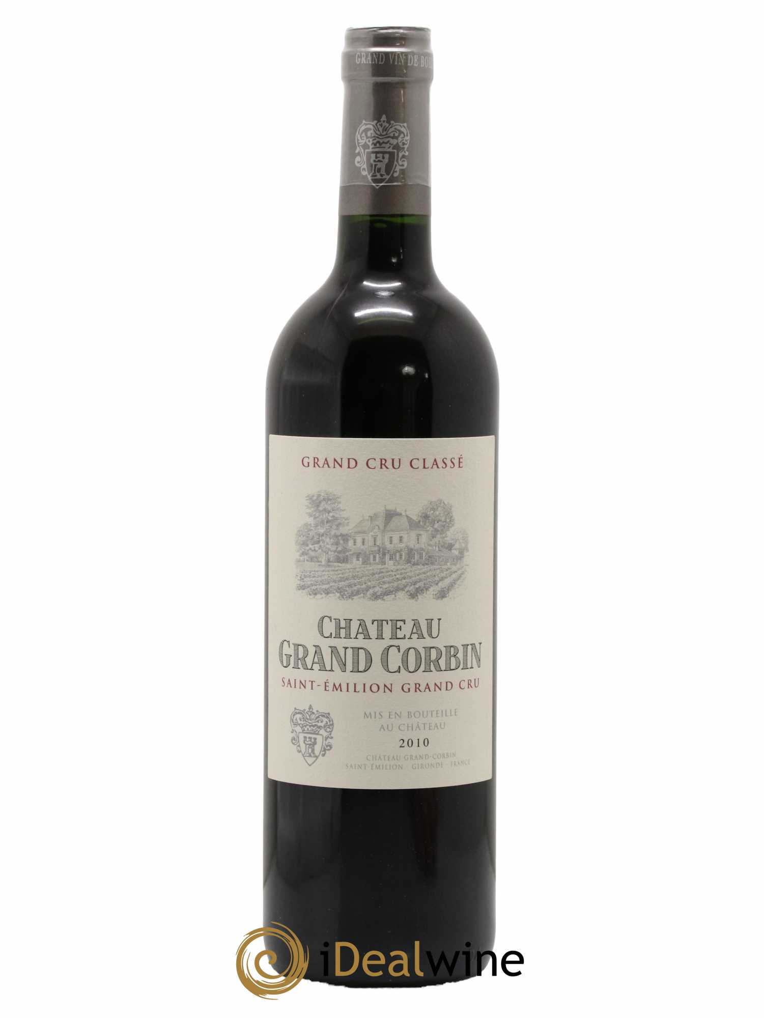 Château Grand Corbin Grand Cru Classé 2010 - Lot de 1 bouteille - 0