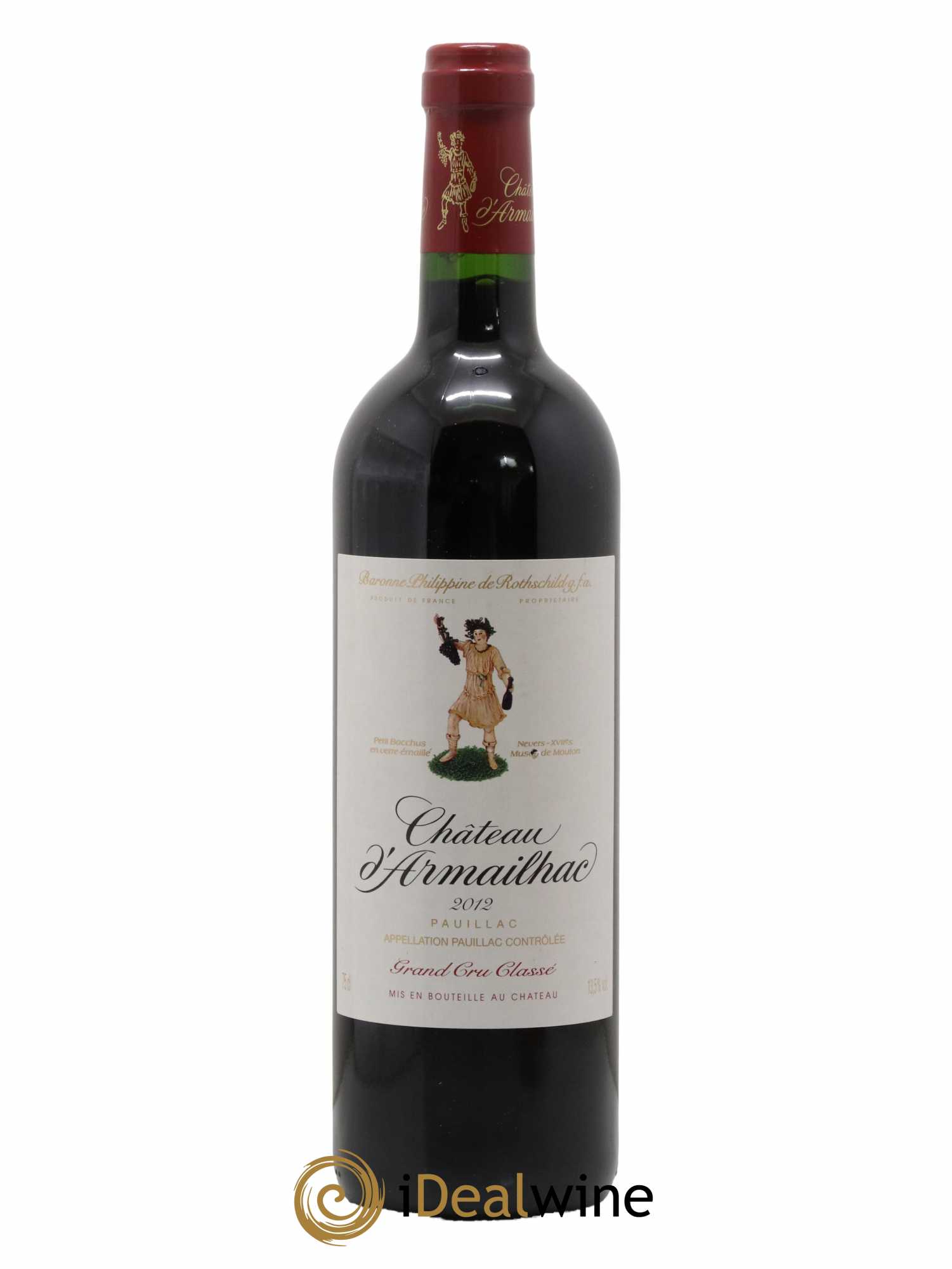 Château d' Armailhac - Mouton Baron(ne) Philippe 5ème Grand Cru Classé 2012 - Lot de 1 bouteille - 0