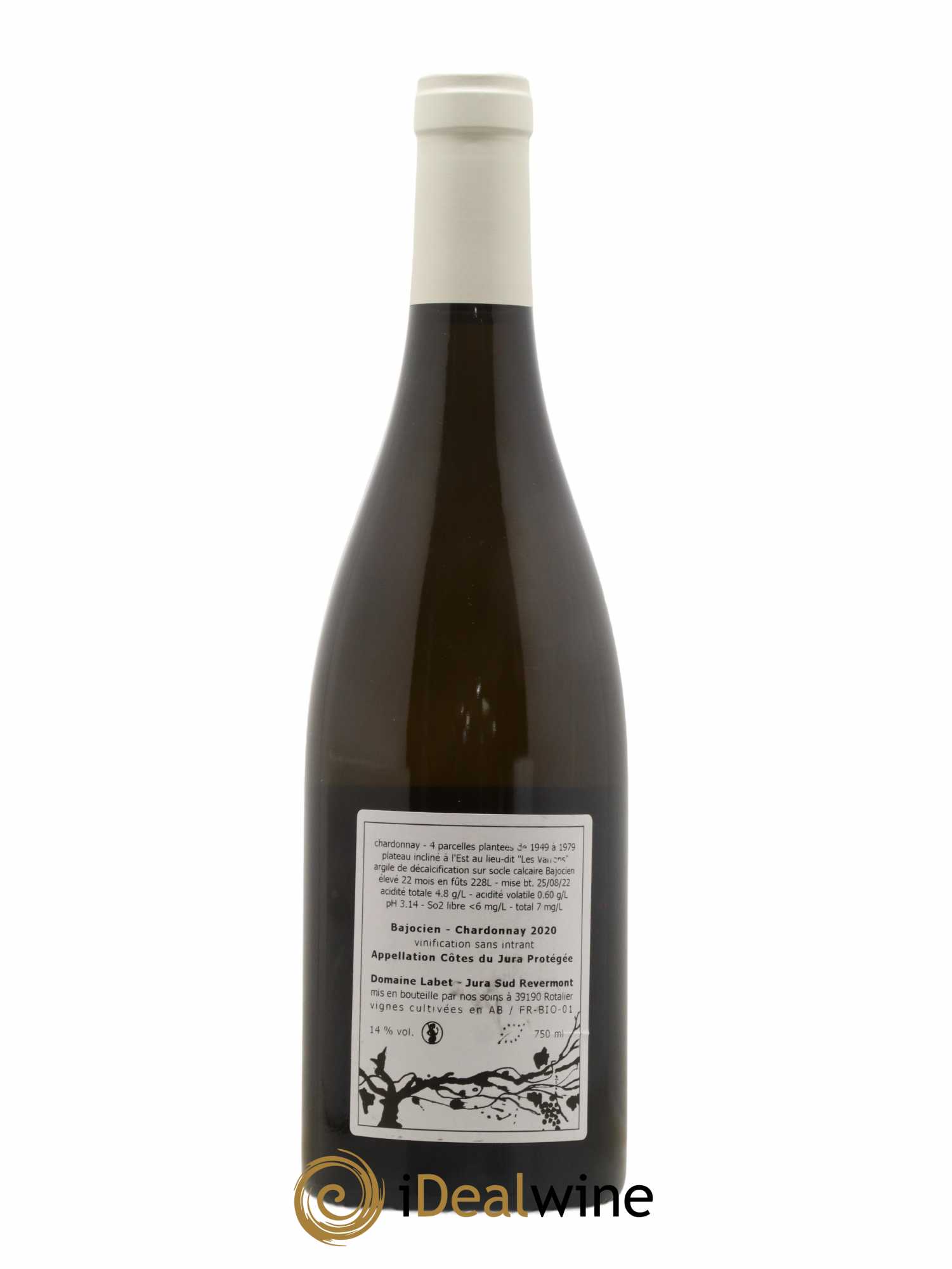 Côtes du Jura Chardonnay Bajocien Romain - Julien - Charline Labet 2020 - Lot of 1 bottle - 1