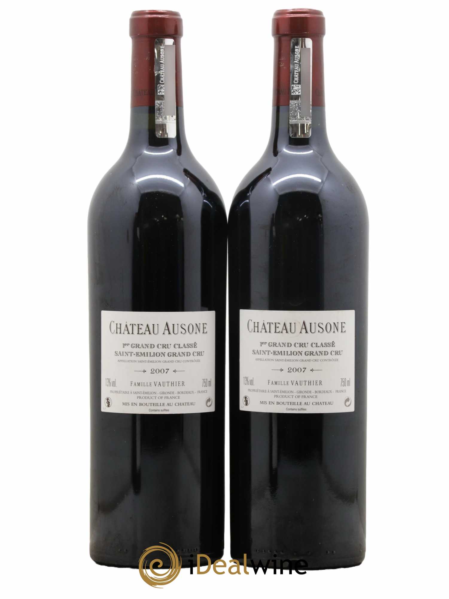 Château Ausone 1er Grand Cru Classé A 2007 - Lotto di 2 bottiglie - 1