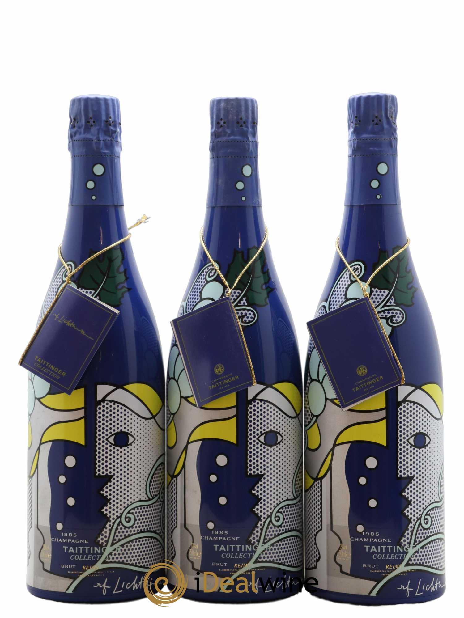 1985 - Collection Lichtenstein Taittinger 1985 - Posten von 3 Flaschen - 1