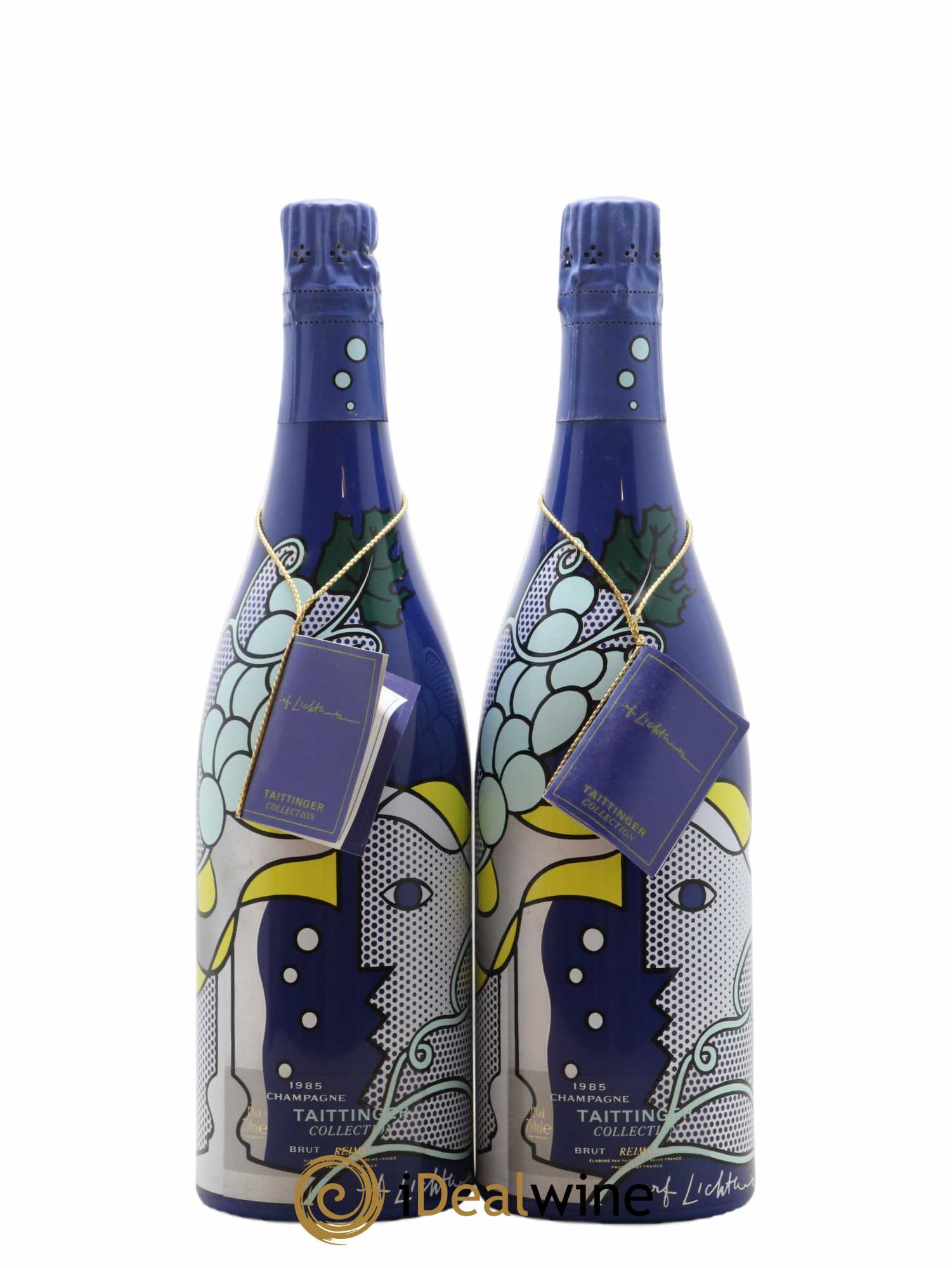1985 - Collection Lichtenstein Taittinger 1985 - Lot de 2 bouteilles - 1