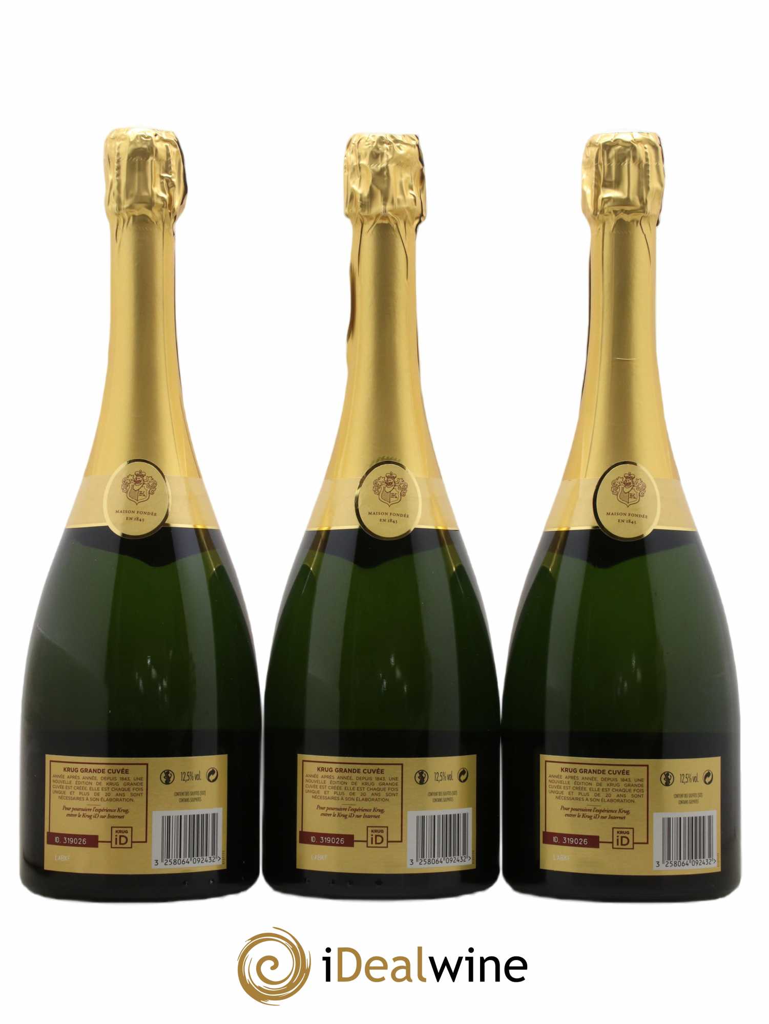 Grande Cuvée - 168ème édition Krug - Lot of 3 bottles - 1
