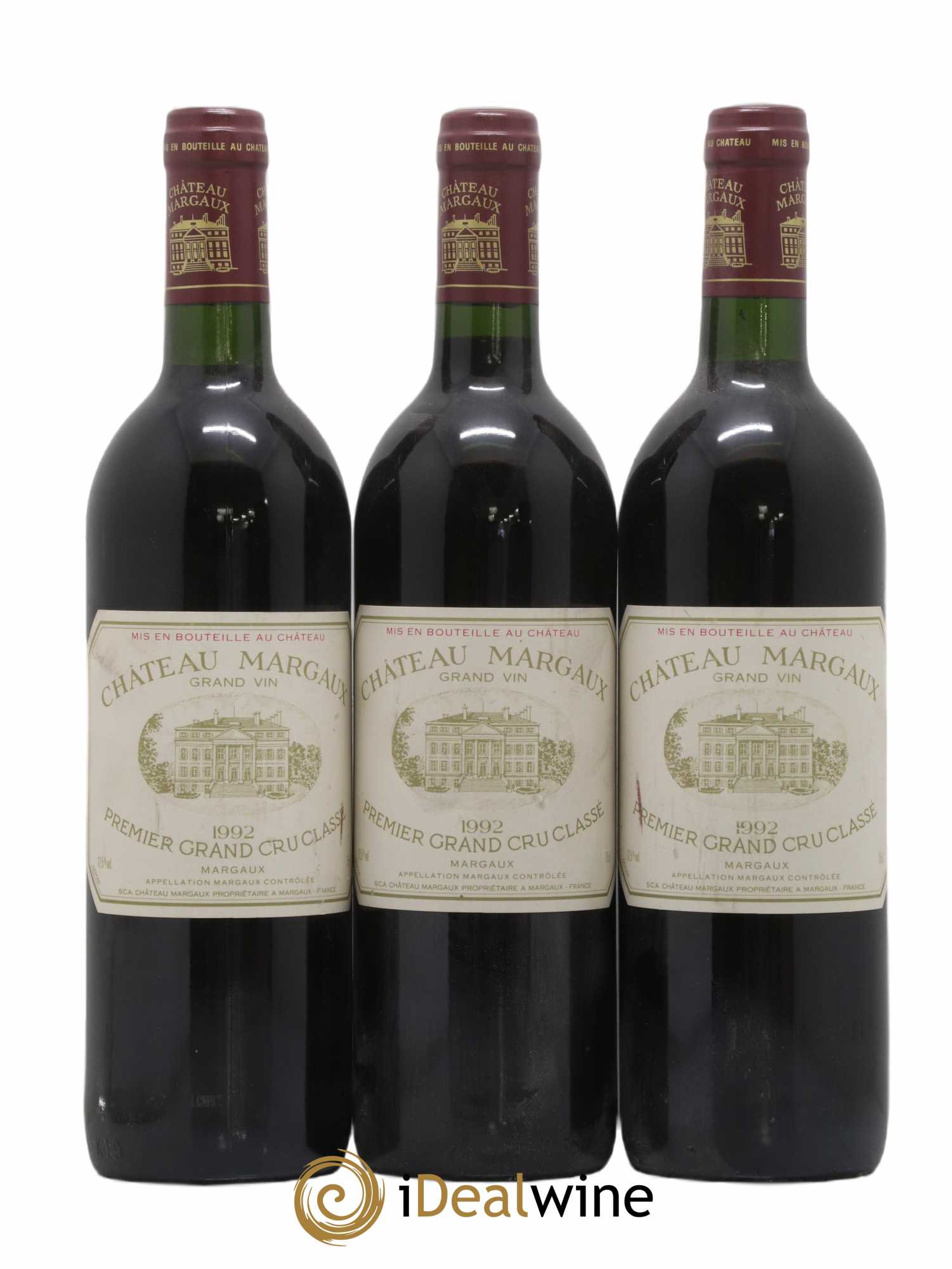 Château Margaux 1er Grand Cru Classé (sans prix de réserve) 1992 - Lot de 3 bouteilles - 0