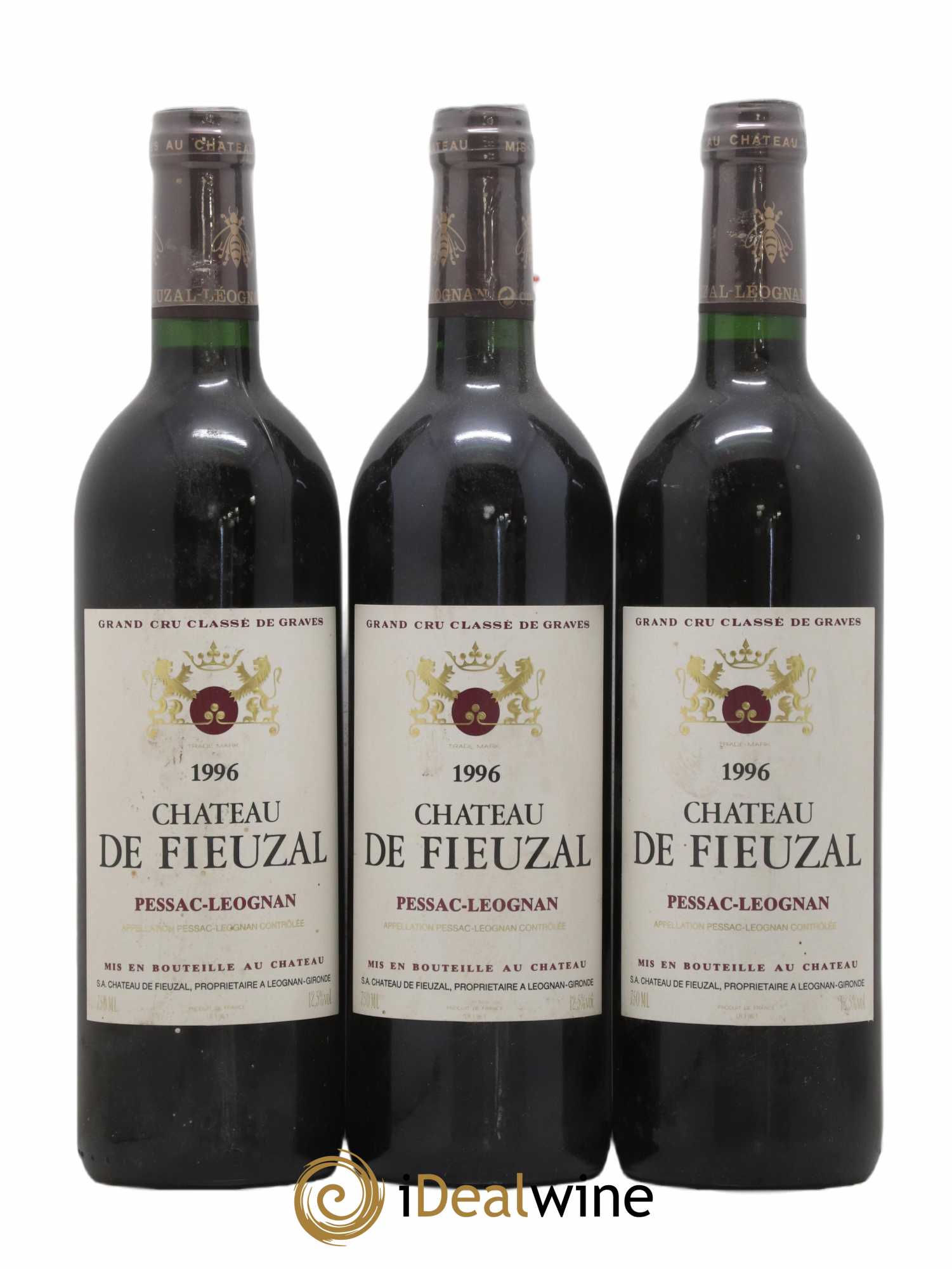 Château de Fieuzal Cru Classé de Graves (sans prix de réserve) 1996 - Lot de 3 bouteilles - 0