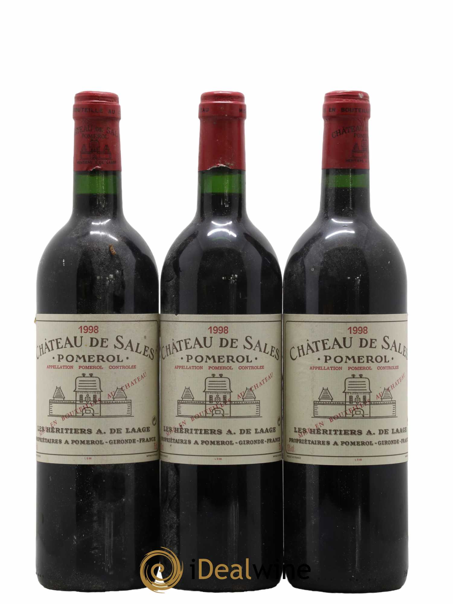Château de Sales 1998 - Lot de 3 bouteilles - 0