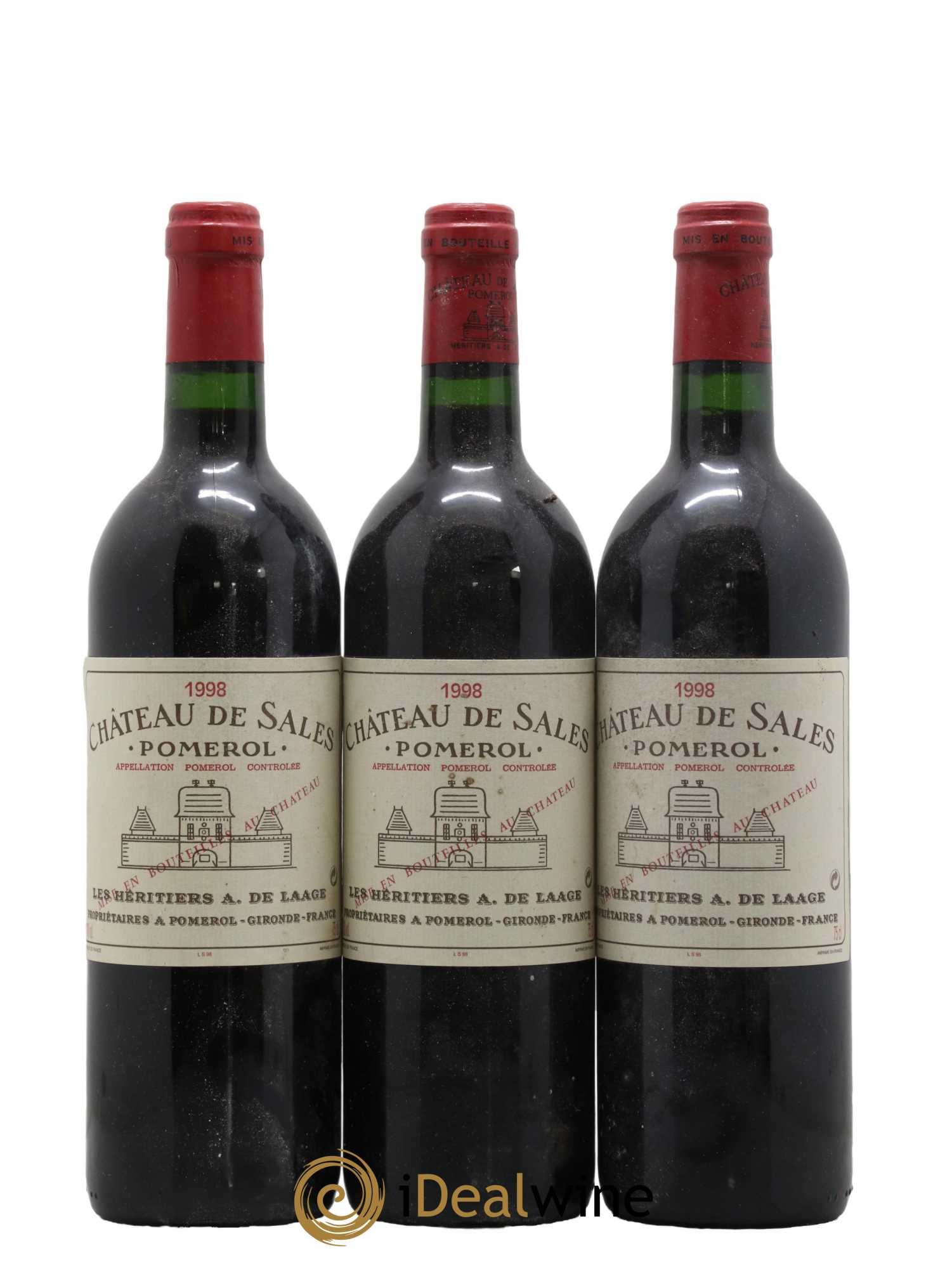 Château de Sales 1998 - Lot de 3 bouteilles - 0