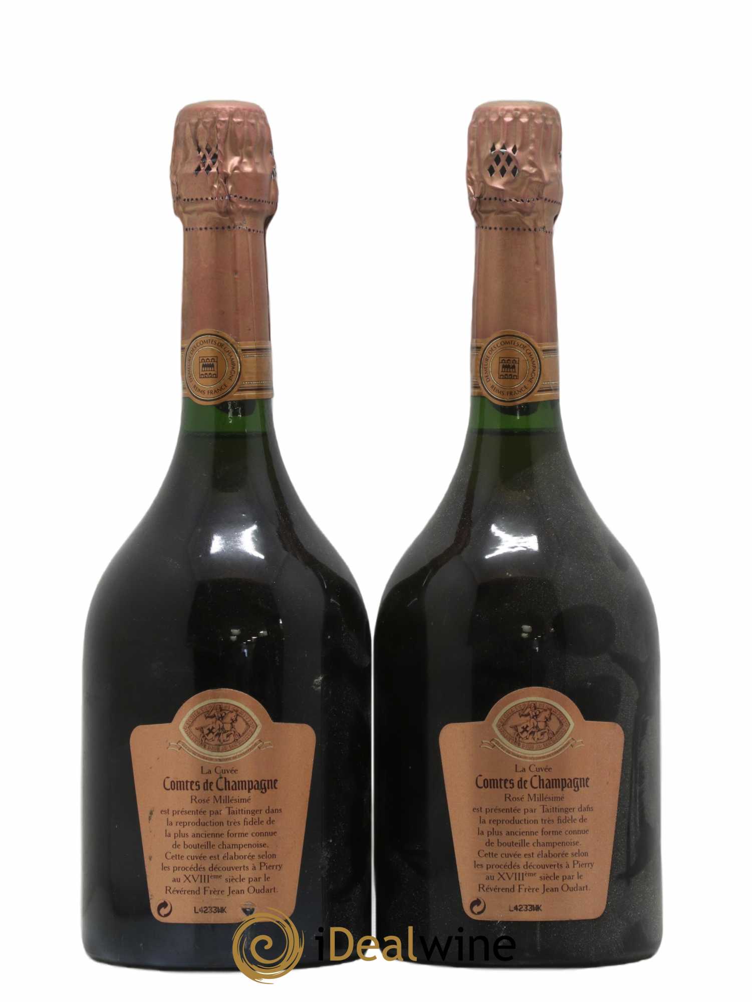Comtes de Champagne Rosé Grand Cru Brut Taittinger 1985 - Lot de 2 bouteilles - 1