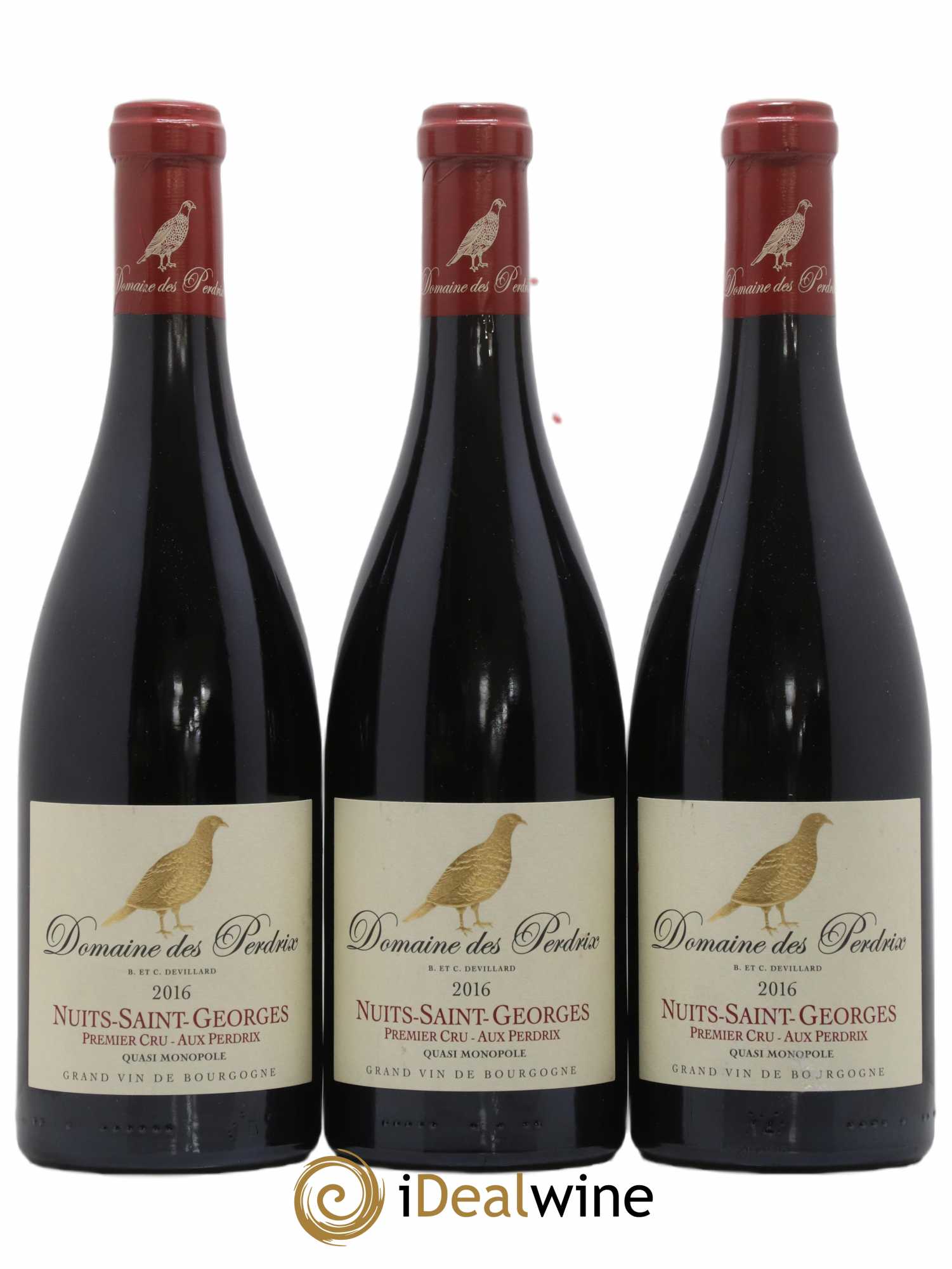Nuits-Saint-Georges 1er Cru Aux Perdrix Perdrix (Domaine des) 2016 - Lot de 3 bouteilles - 0