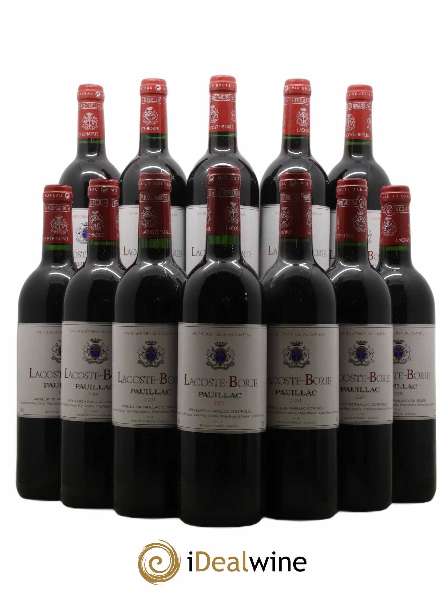 Lacoste Borie 2001 - Lot de 12 bouteilles - 0