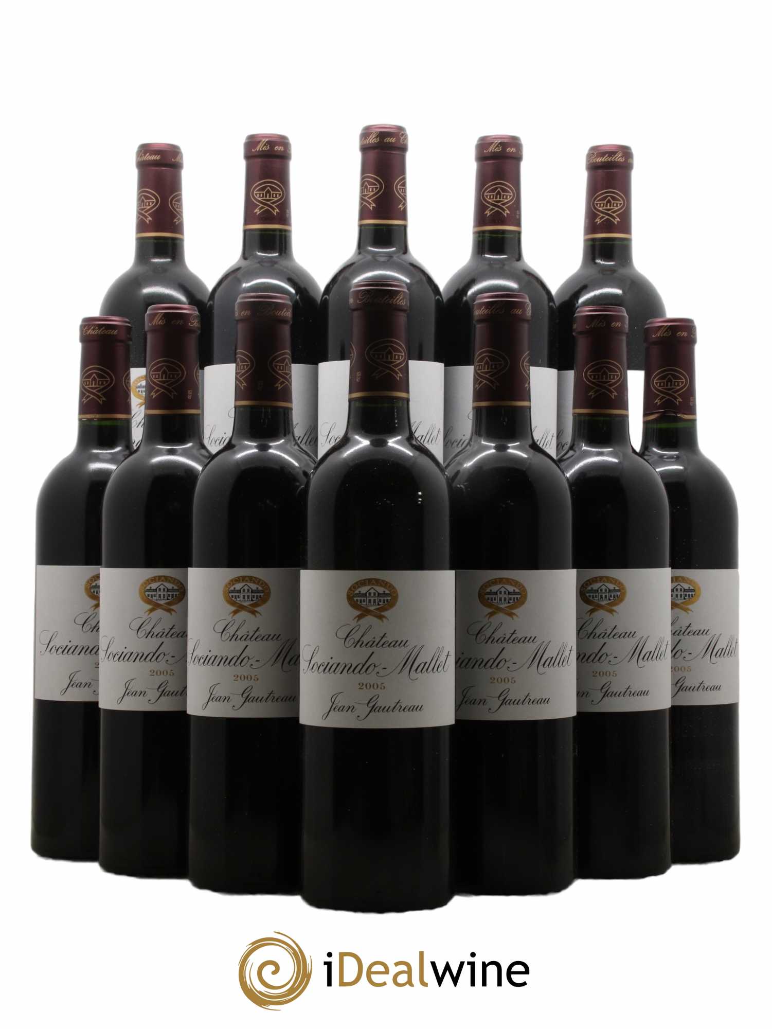 Château Sociando Mallet 2005 - Lot de 12 bouteilles - 0