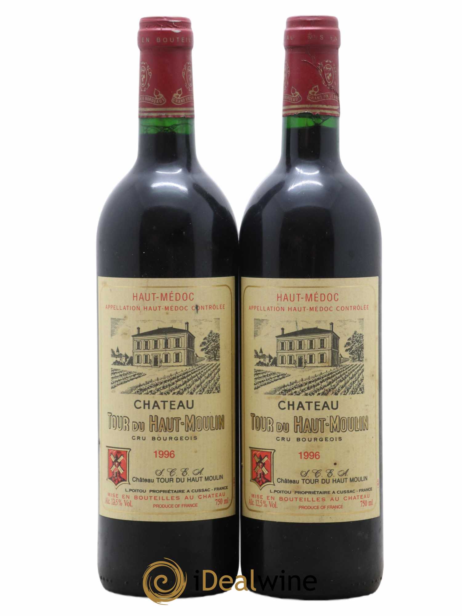 Château Tour du Haut Moulin Cru Bourgeois 1996 - Lot de 2 bouteilles - 0