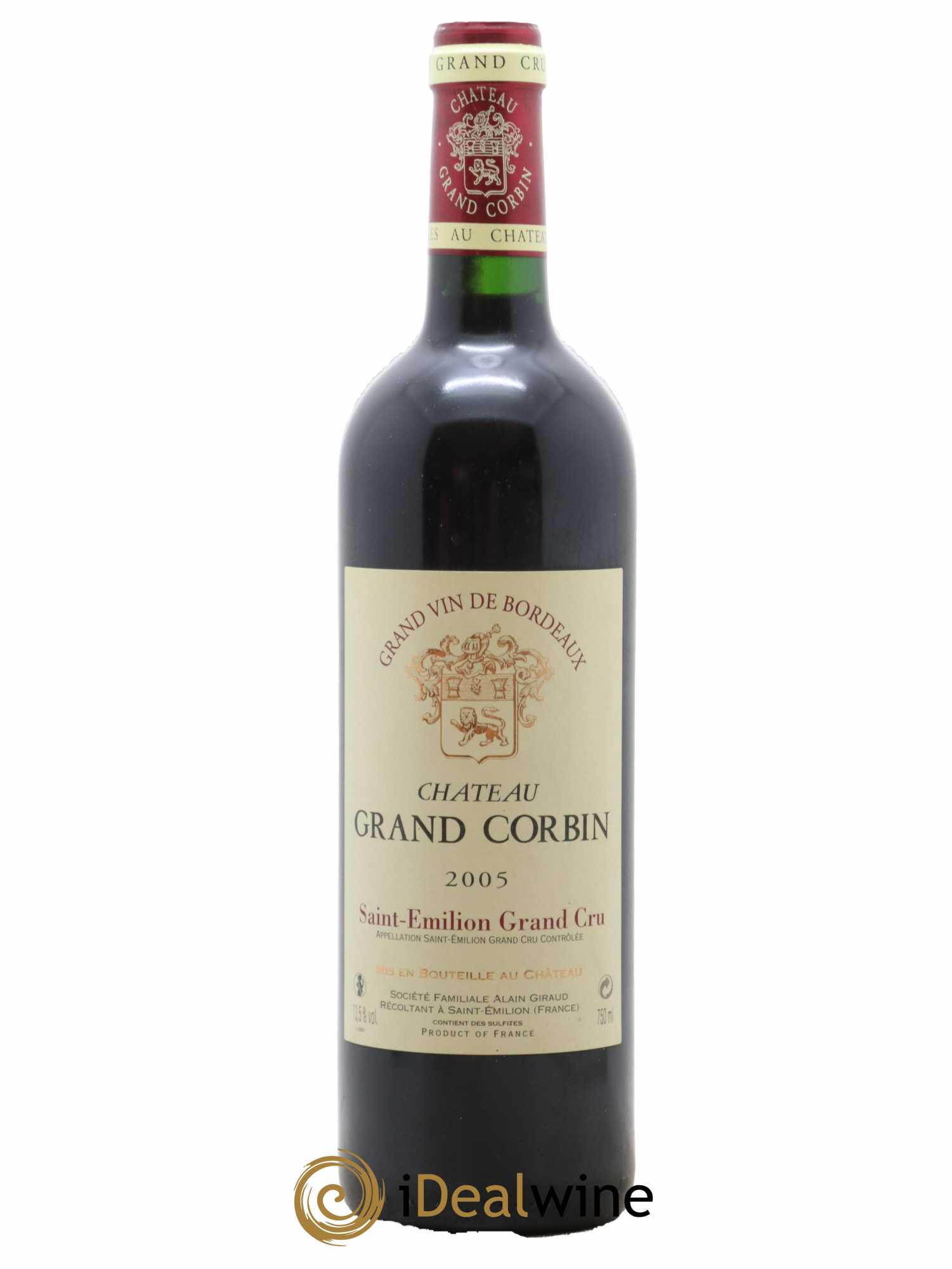 Château Grand Corbin Grand Cru Classé (sans prix de réserve) 2005 - Lot de 1 bouteille - 0