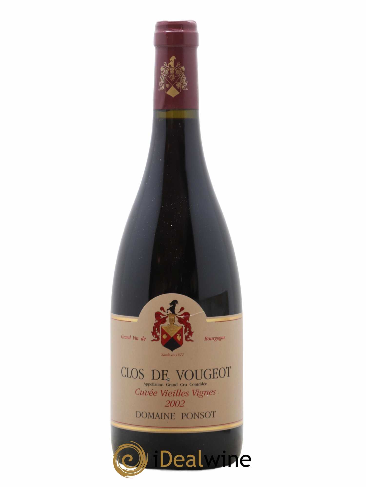 Clos de Vougeot Grand Cru Vieilles Vignes Ponsot (Domaine) 2002 - Lot de 1 bouteille - 0