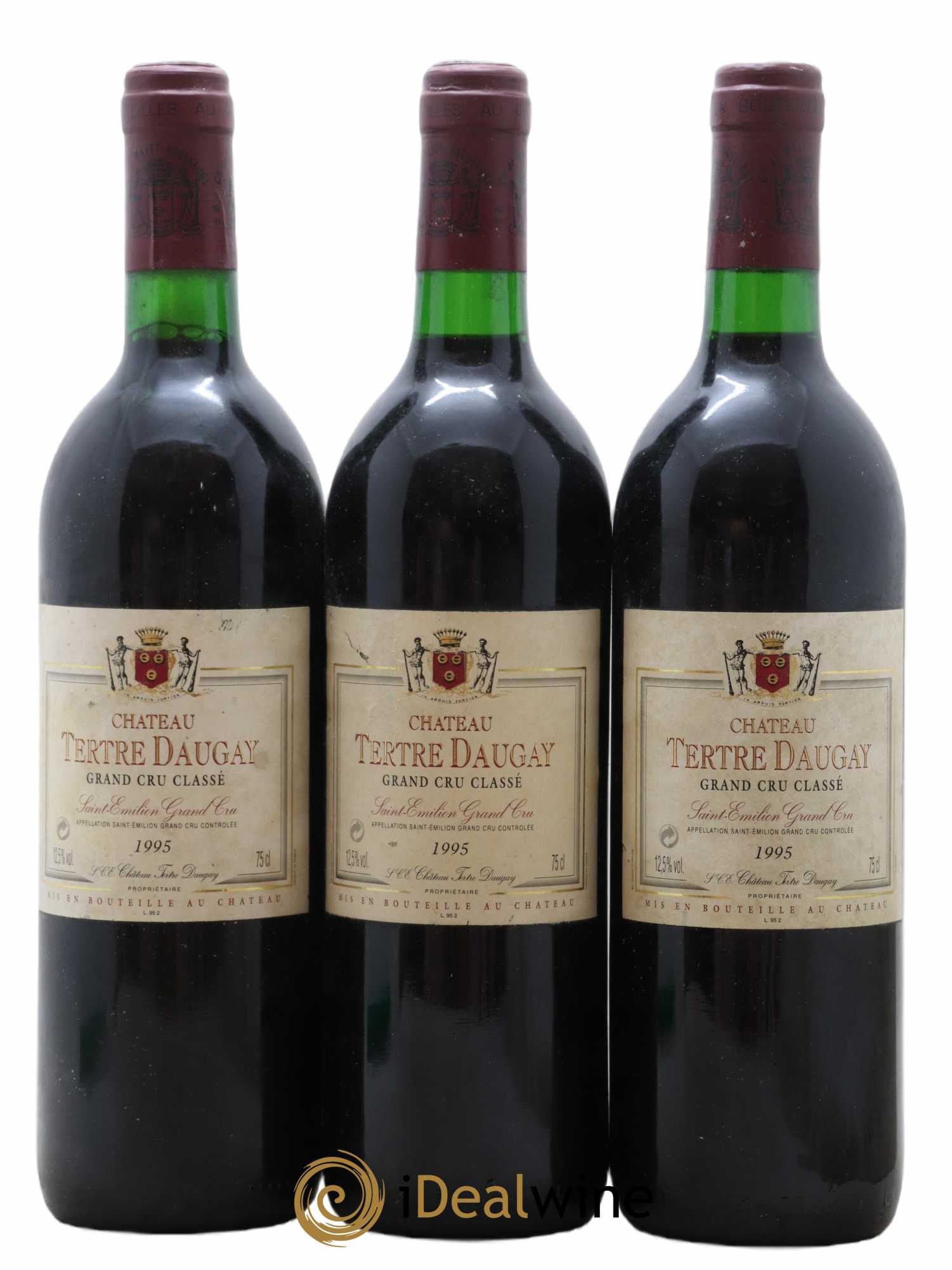 Château Tertre Daugay Grand Cru Classé 1995 - Lot de 3 bouteilles - 0