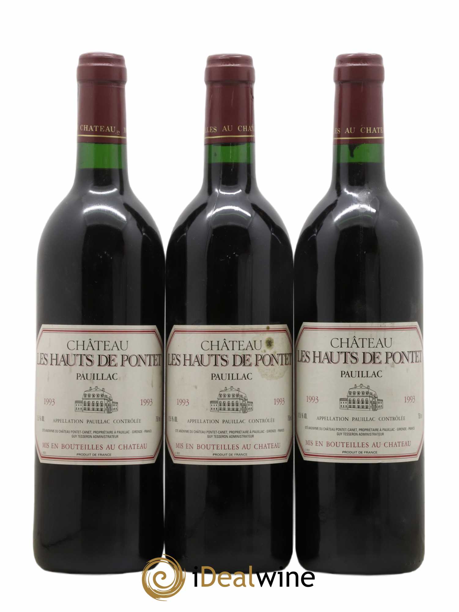 Les Hauts de Pontet-Canet Second Vin 1993 - Lot de 3 bouteilles - 0