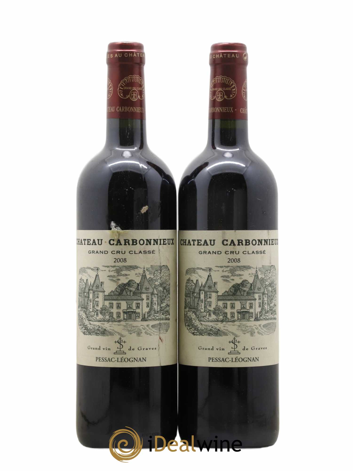 Château Carbonnieux Cru Classé de Graves 2008 - Lot de 2 bouteilles - 0