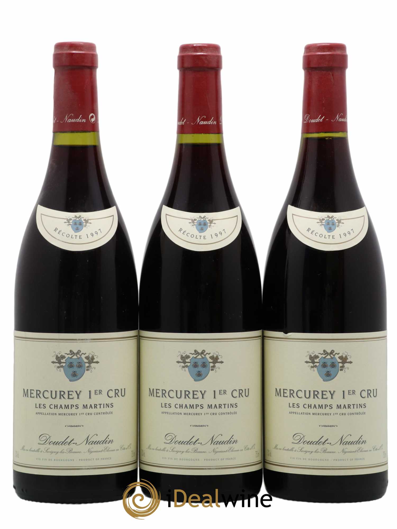Mercurey 1er Cru 1er Cru Les Champs Martins Doudet Naudin 1997 - Lot de 3 bouteilles - 0