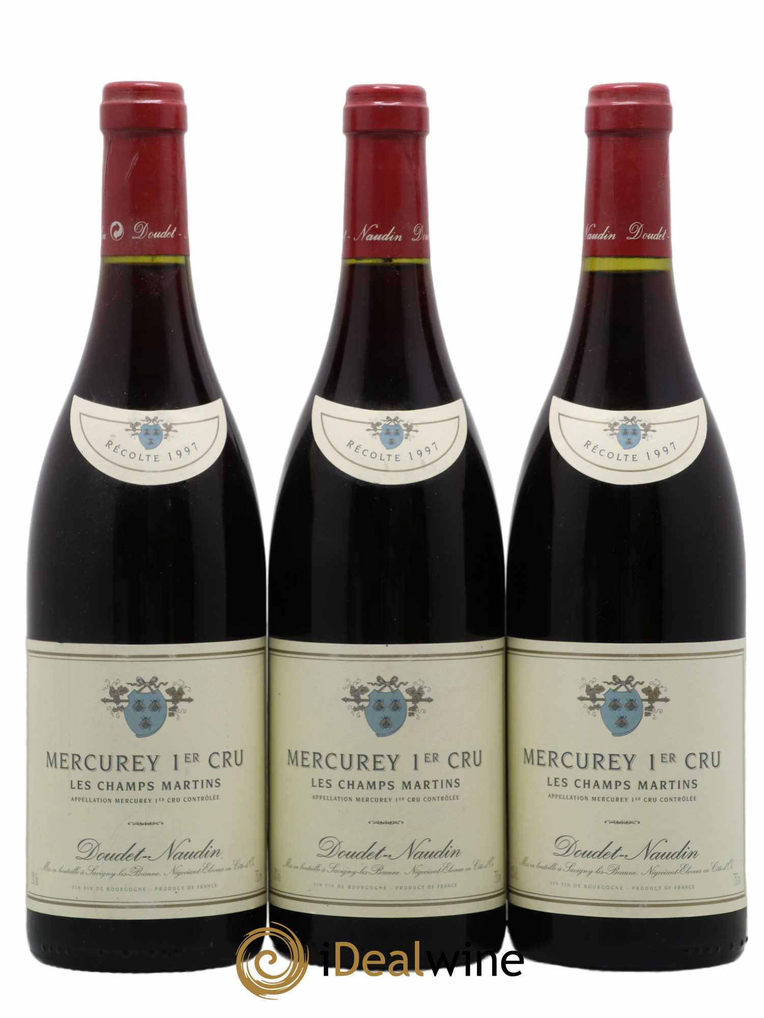 Mercurey 1er Cru 1er Cru Les Champs Martins Doudet Naudin (sans prix de réserve) 1997 - Lot de 3 bouteilles - 0