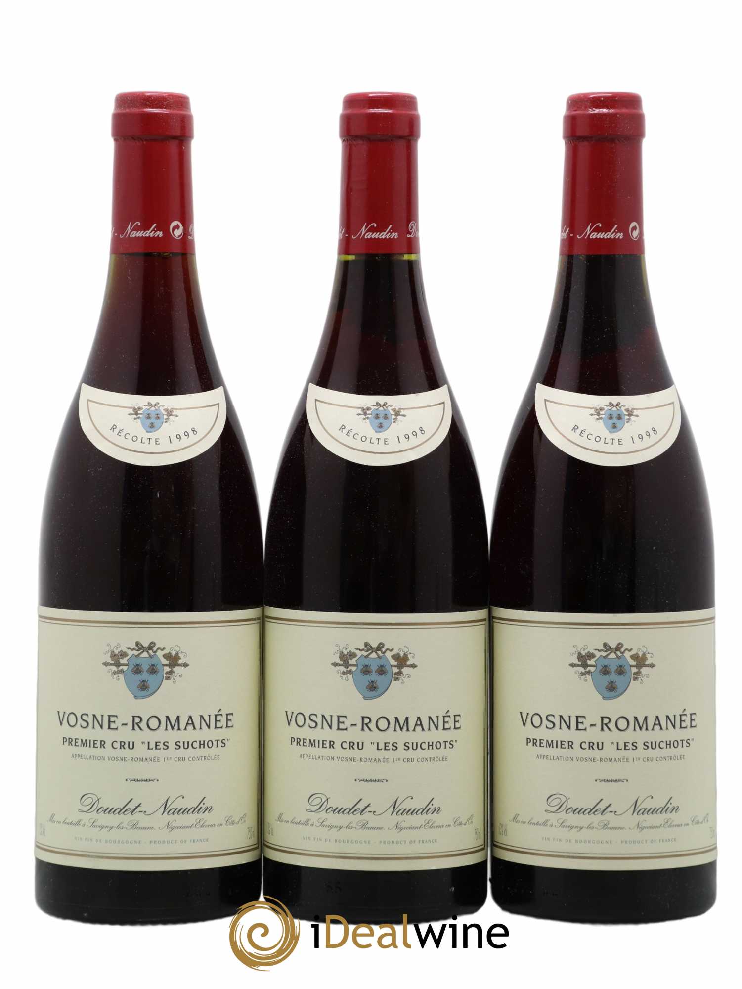 Vosne-Romanée 1er Cru 1er Cru Les Suchots Domaine Doudet-Naudin 1998 - Lot de 3 bouteilles - 0