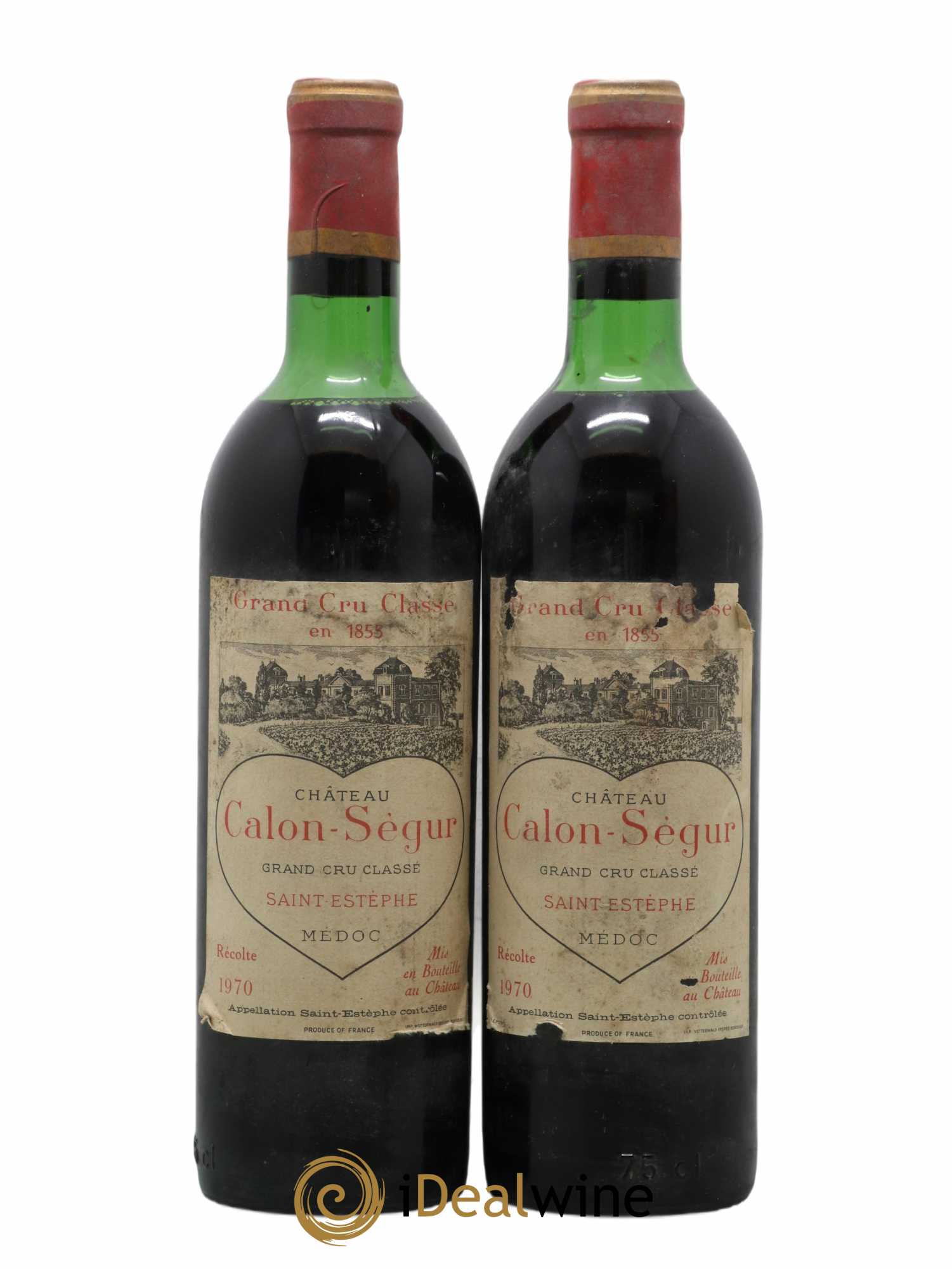 Château Calon Ségur 3ème Grand Cru Classé 1970 - Lot de 2 bouteilles - 0