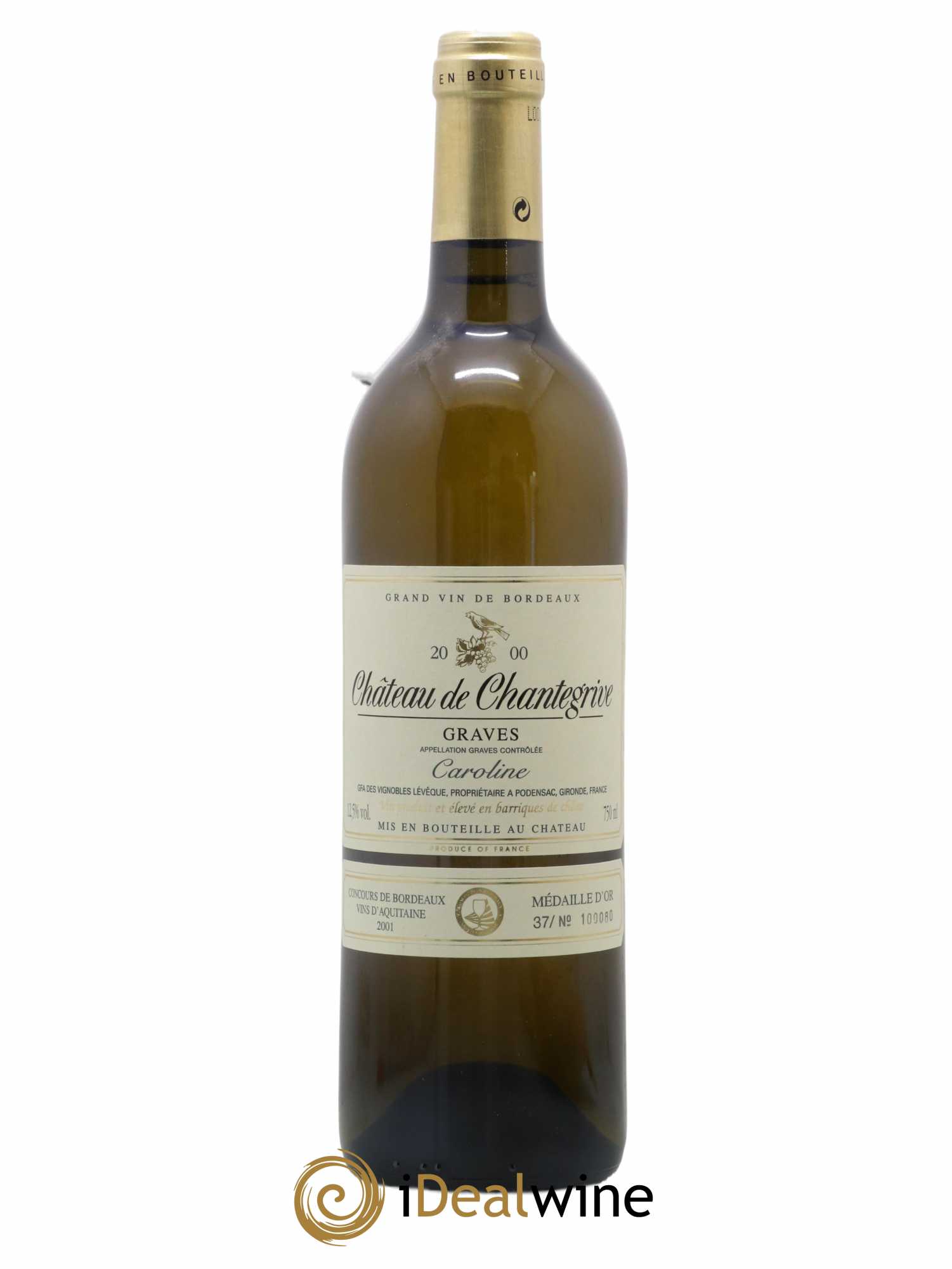 Château de Chantegrive Cuvée Caroline (sans prix de réserve) 2000 - Lot de 1 bouteille - 0