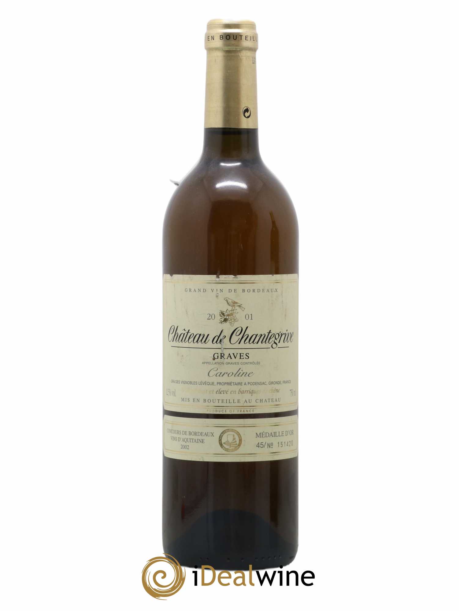 Château de Chantegrive Cuvée Caroline 2001 - Lot de 1 bouteille - 0