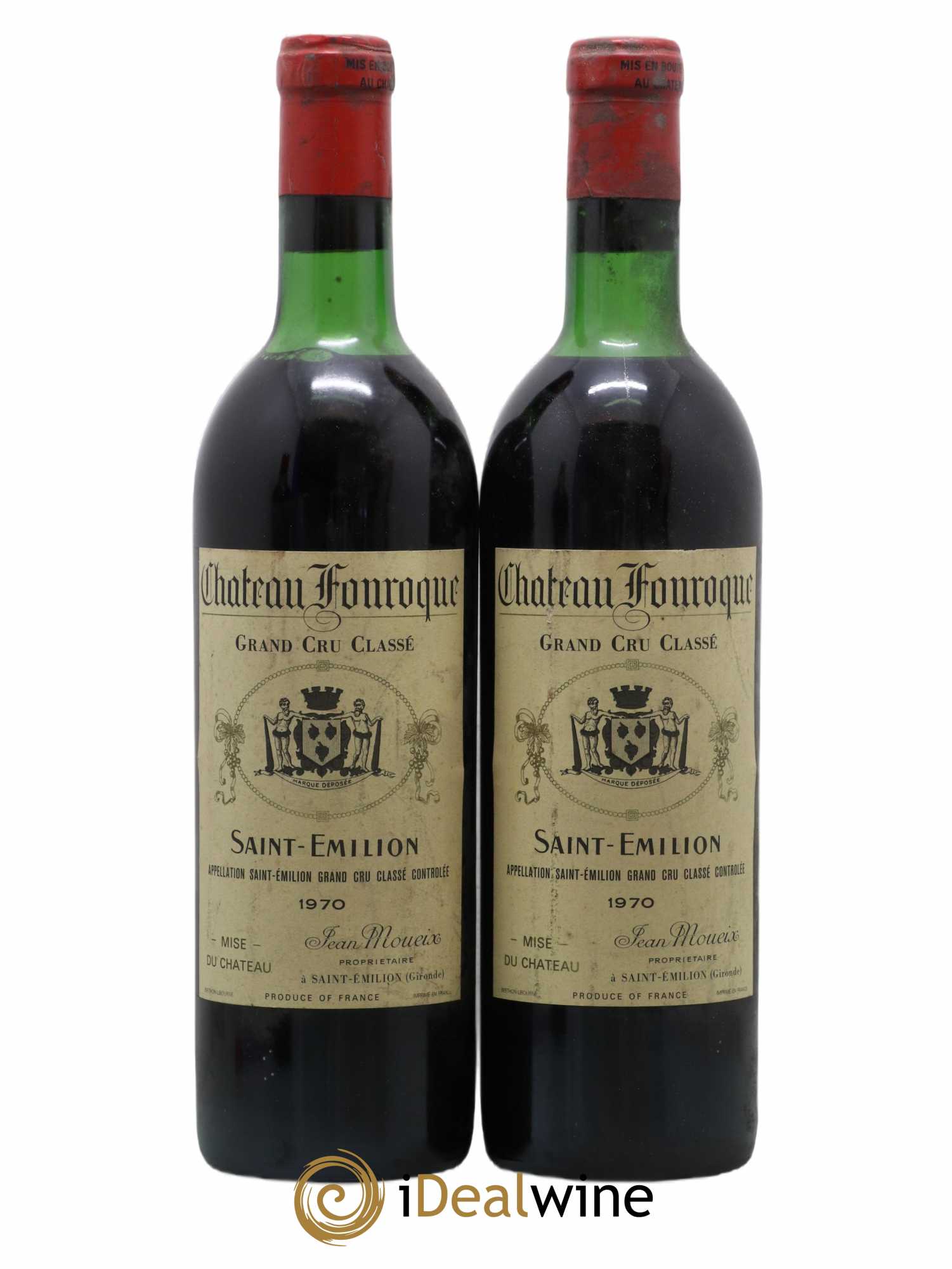 Château Fonroque Grand Cru Classé (sans prix de réserve) 1970 - Lot de 2 bouteilles - 0