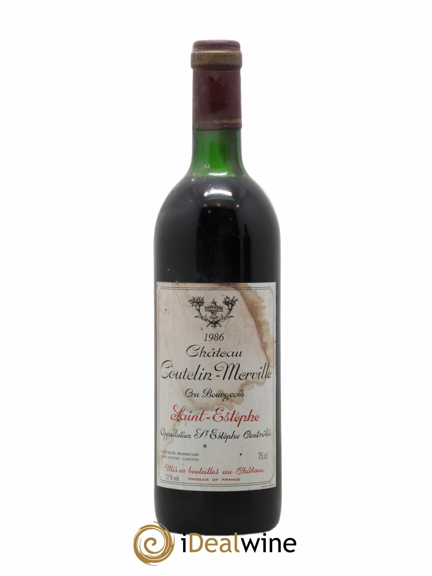 Château Coutelin-Merville Cru Bourgeois (sans prix de réserve) 1986 - Lot de 1 bouteille - 0