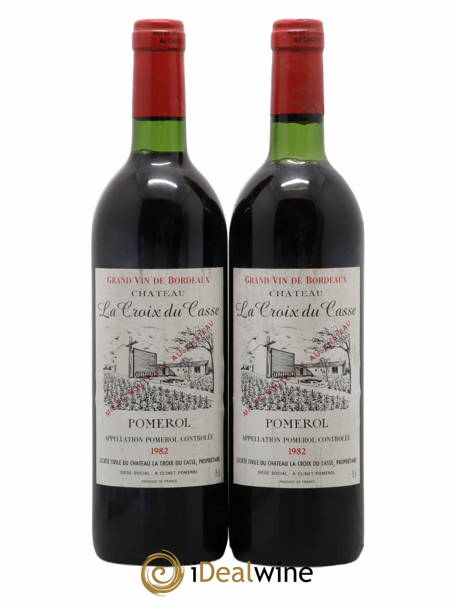 Château la Croix du Casse 1982 - Lot de 2 bouteilles - 0