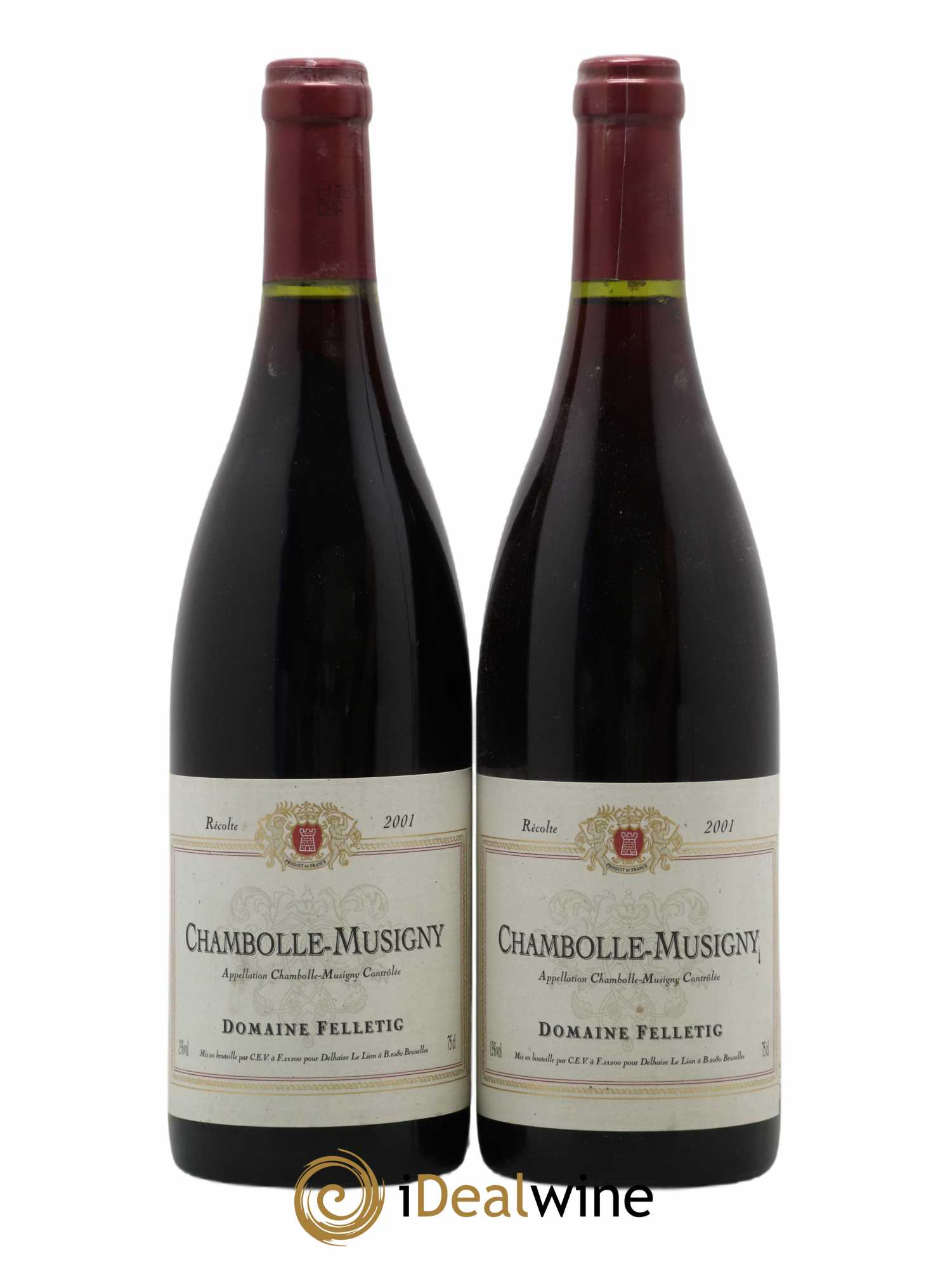 Chambolle-Musigny Domaine Felletig (sans prix de réserve) 2001 - Lot de 2 bouteilles - 0
