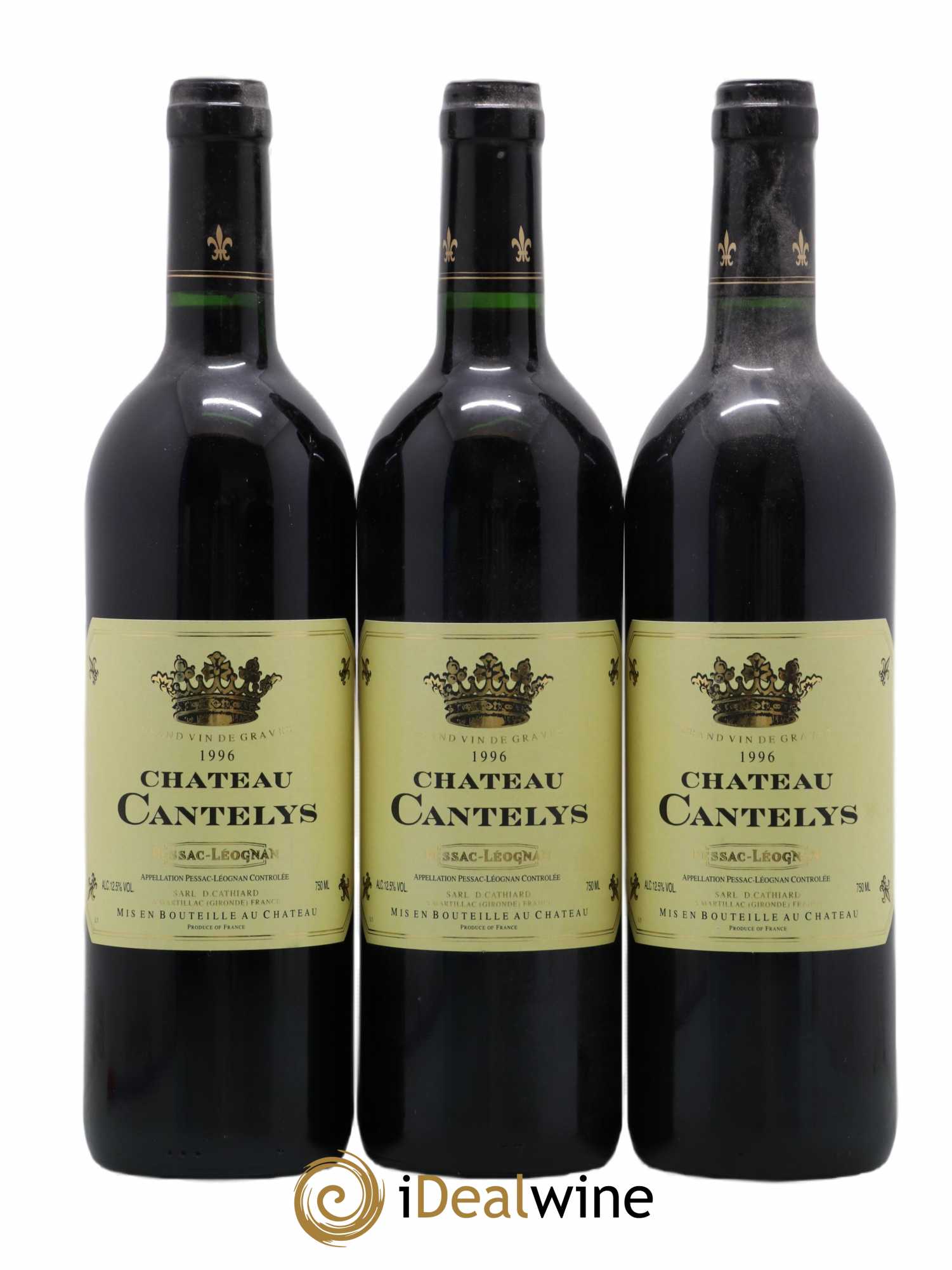 Château Cantelys (sans prix de réserve) 1996 - Lot de 3 bouteilles - 0